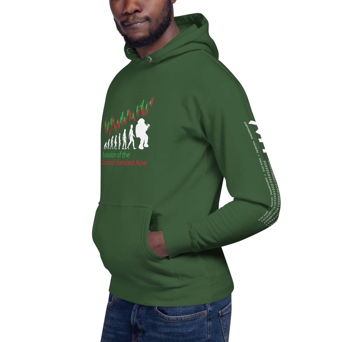 Evolution of the Diamond-handed Ape - Unisex Hoodie by DarkByteGear