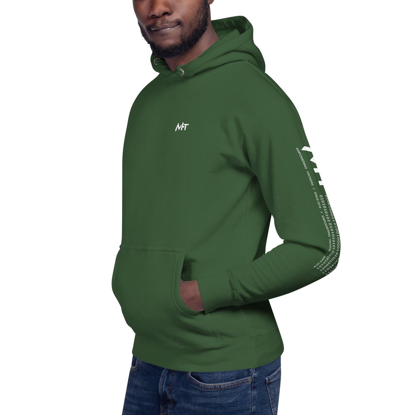 Evolution of the Diamond-handed Ape - Unisex Hoodie ( Back Print ) by DarkByteGear