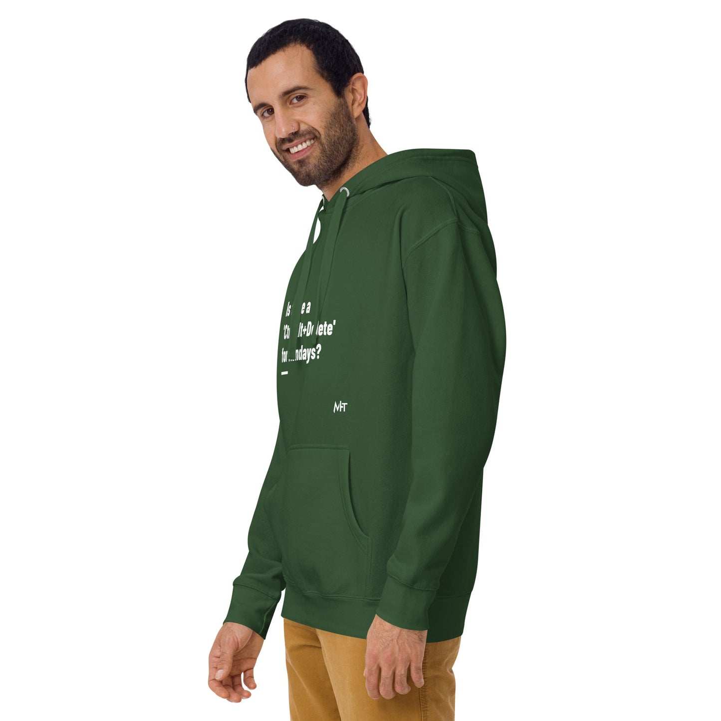 Is there a 'Ctrl+Alt+Delete' for Mondays? - Unisex Hoodie ( Back Print ) by DarkByteGear