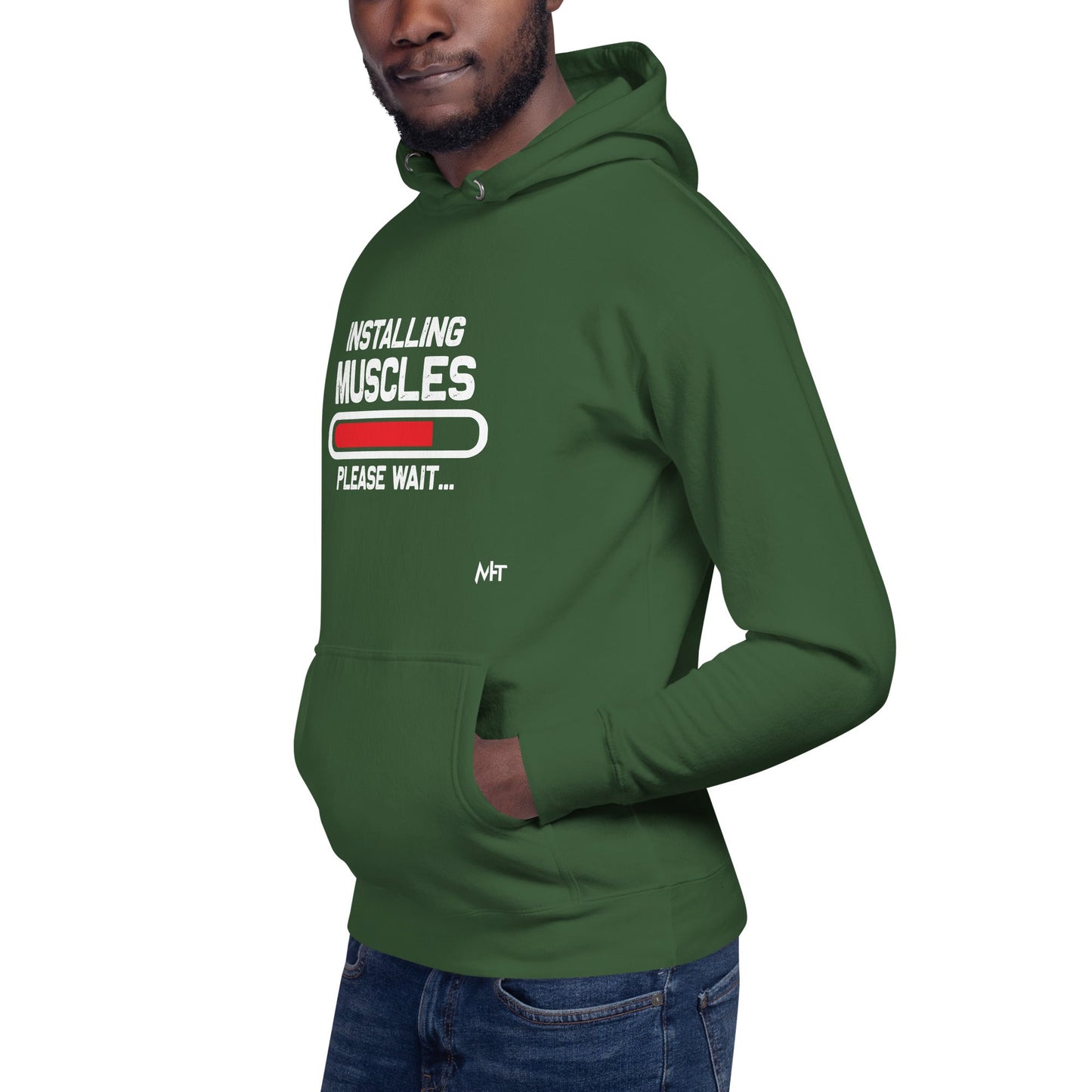 Installing Muscles Please Wait.... - Unisex Hoodie by DarkByteGear