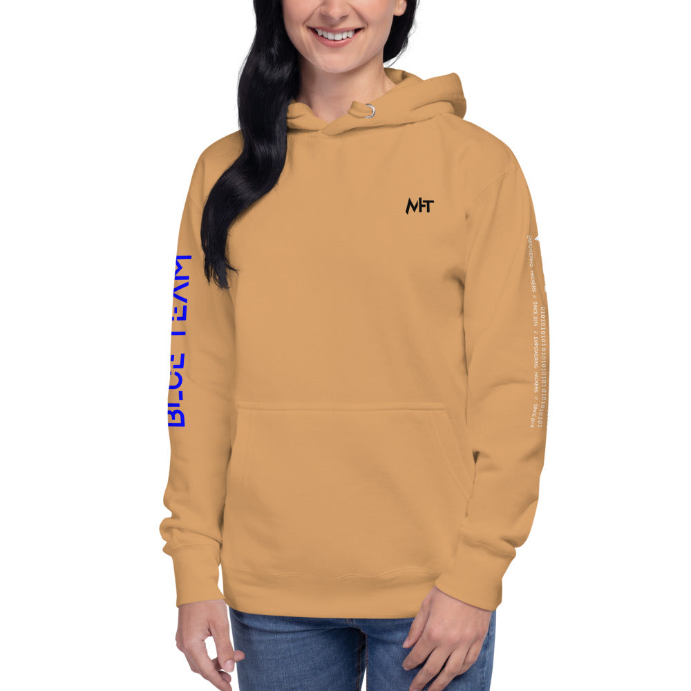 Cybersecurity Blue Team v4 - Unisex Hoodie (back print) by DarkByteGear