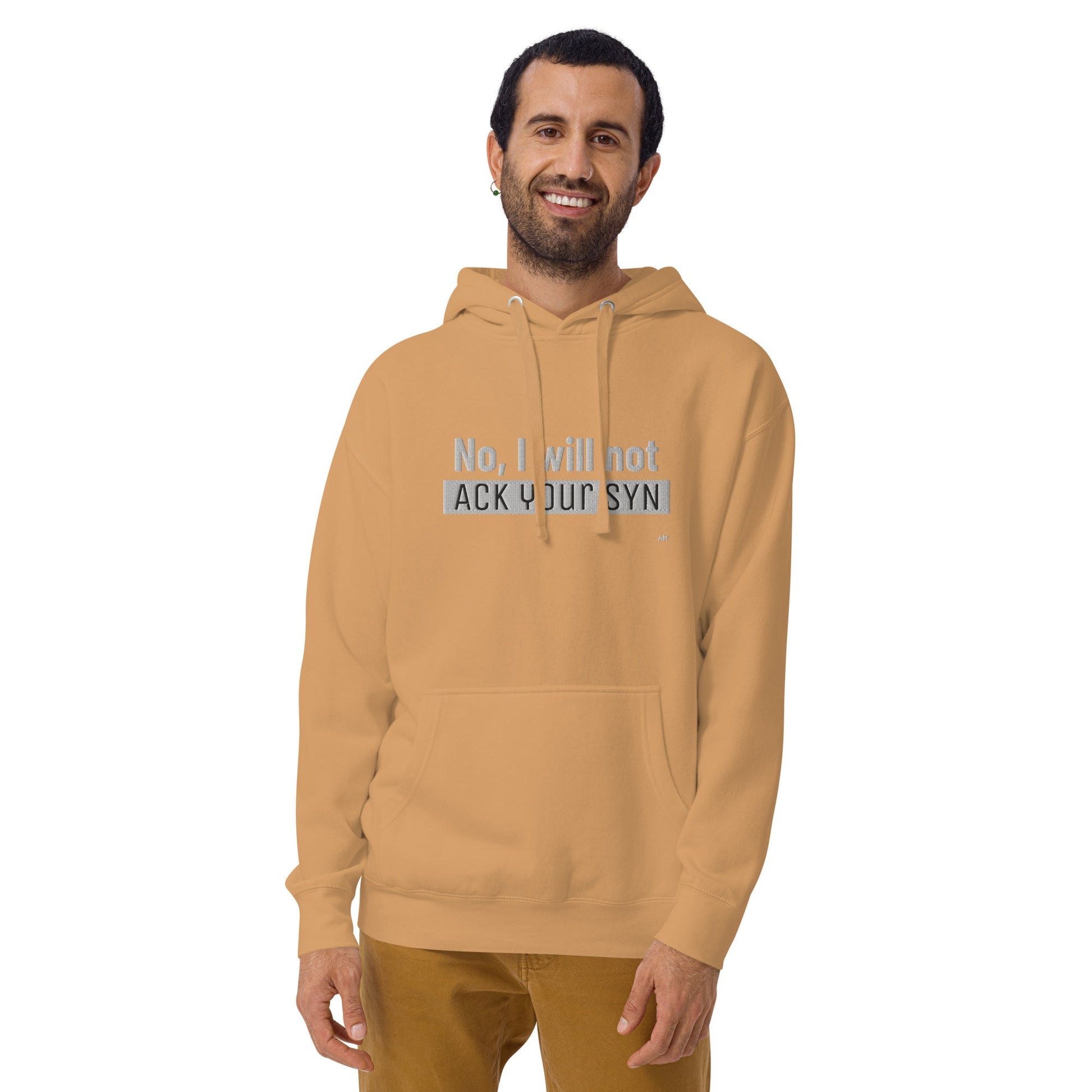 No I will not ack your sin - Unisex Hoodie (embroidered) by DarkByteGear