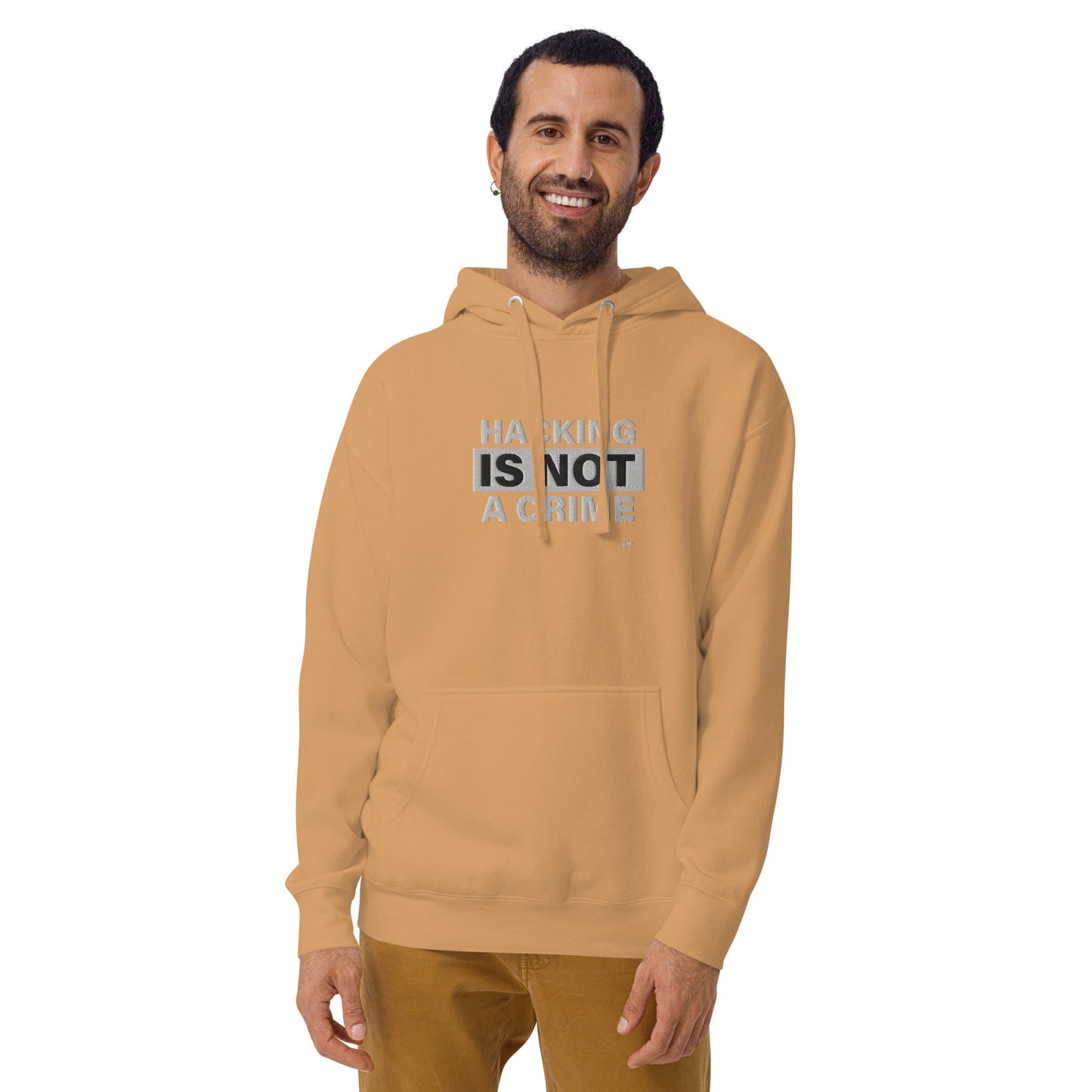 Hacking is not a crime - Unisex Hoodie (embroidered) by DarkByteGear