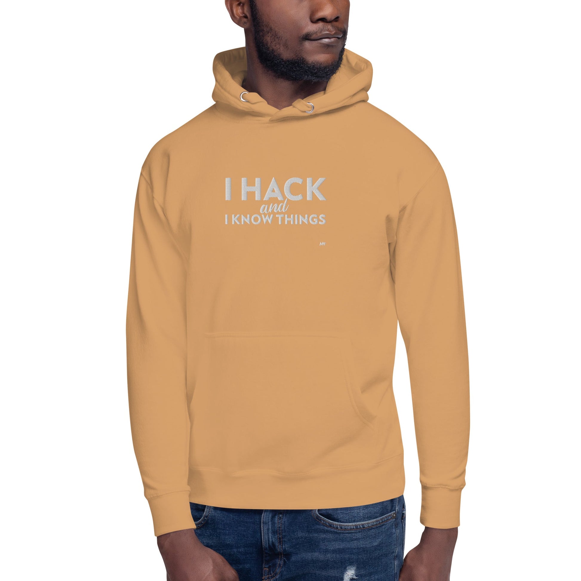 I hack and I know things - Unisex Hoodie (embroidered) by DarkByteGear