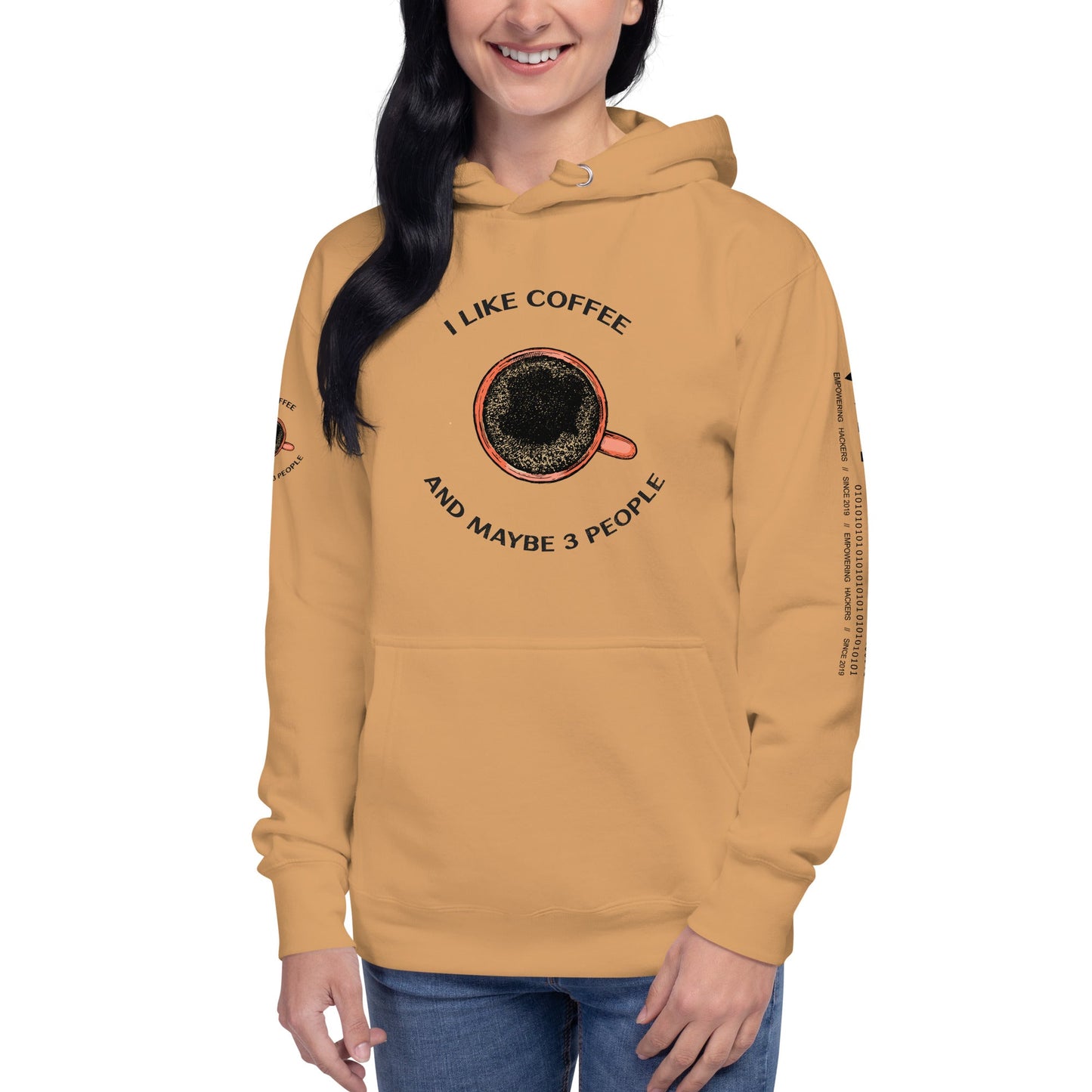 I like Coffee and maybe 3 people - Unisex Hoodie by DarkByteGear