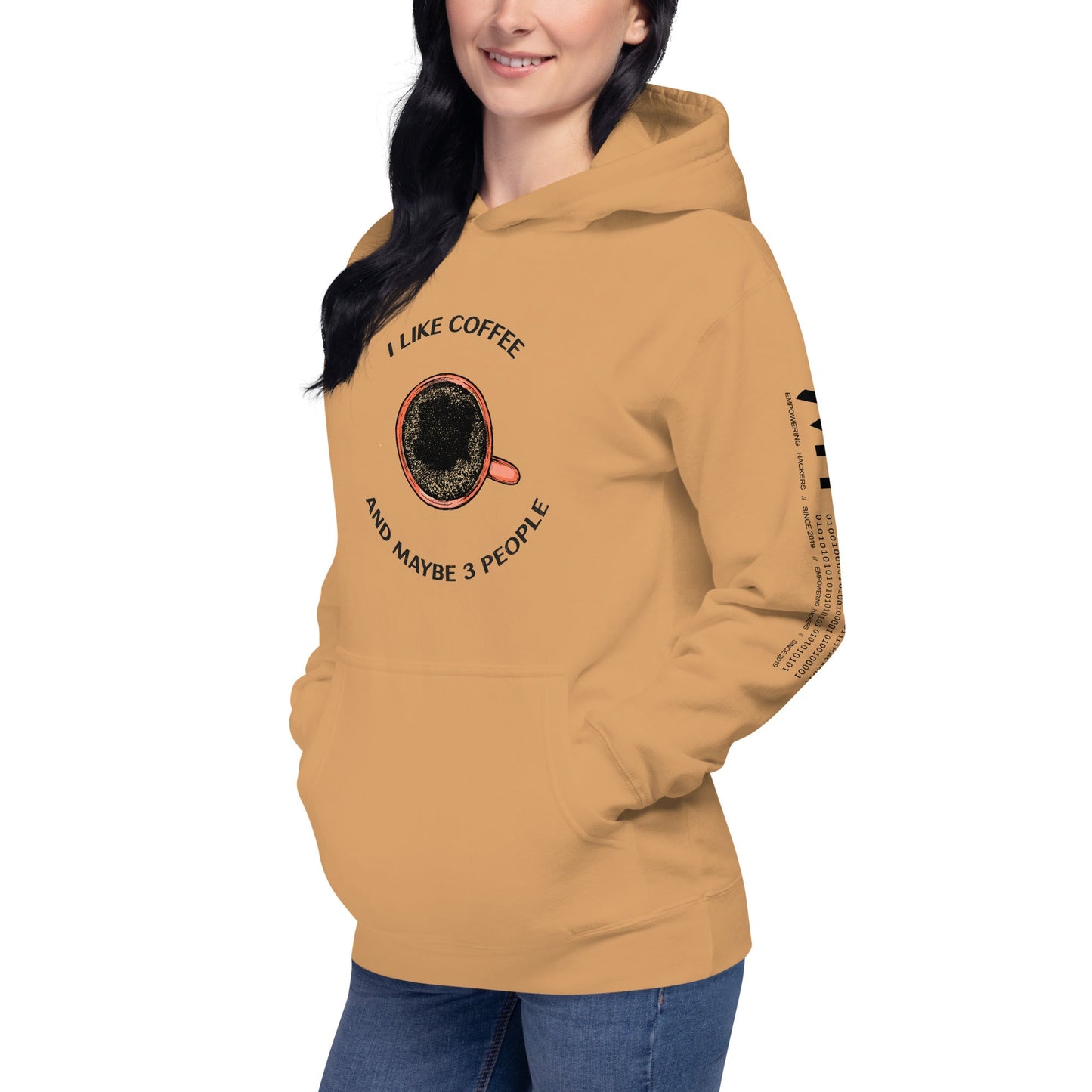 I like Coffee and maybe 3 people - Unisex Hoodie by DarkByteGear