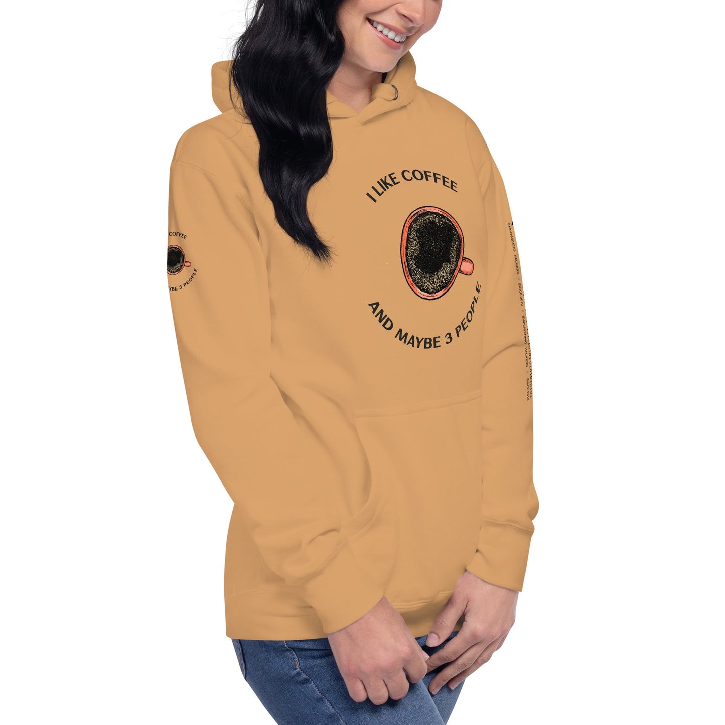 I like Coffee and maybe 3 people - Unisex Hoodie by DarkByteGear