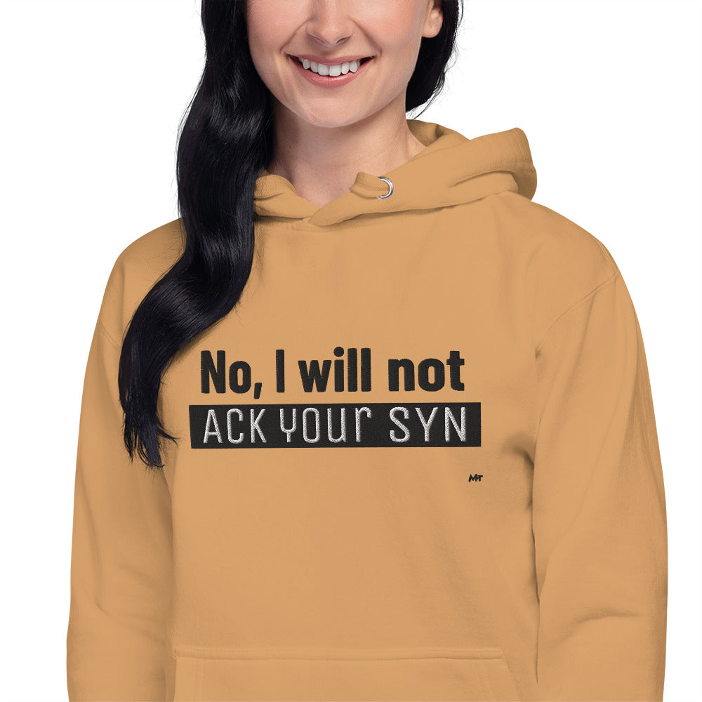 No I will not ack your sin - Unisex Hoodie (embroidered) by DarkByteGear