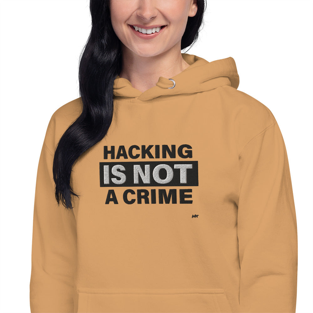 Hacking is not a crime - Unisex Hoodie (embroidered) by DarkByteGear