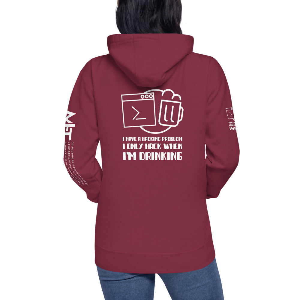 Hacking Problem - Unisex Hoodie (back print) by DarkByteGear
