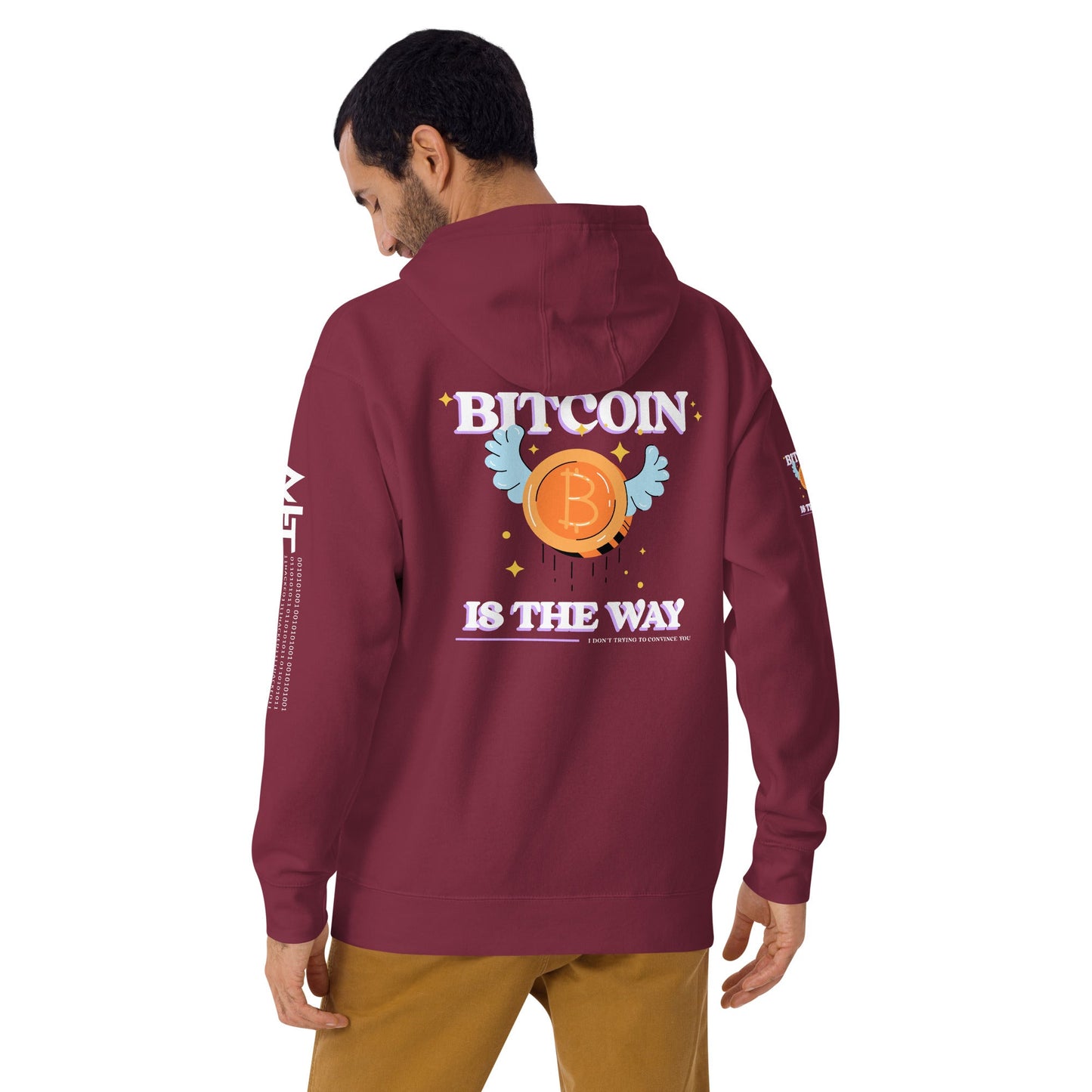 Bitcoin is the way - Unisex Hoodie (back print) by DarkByteGear