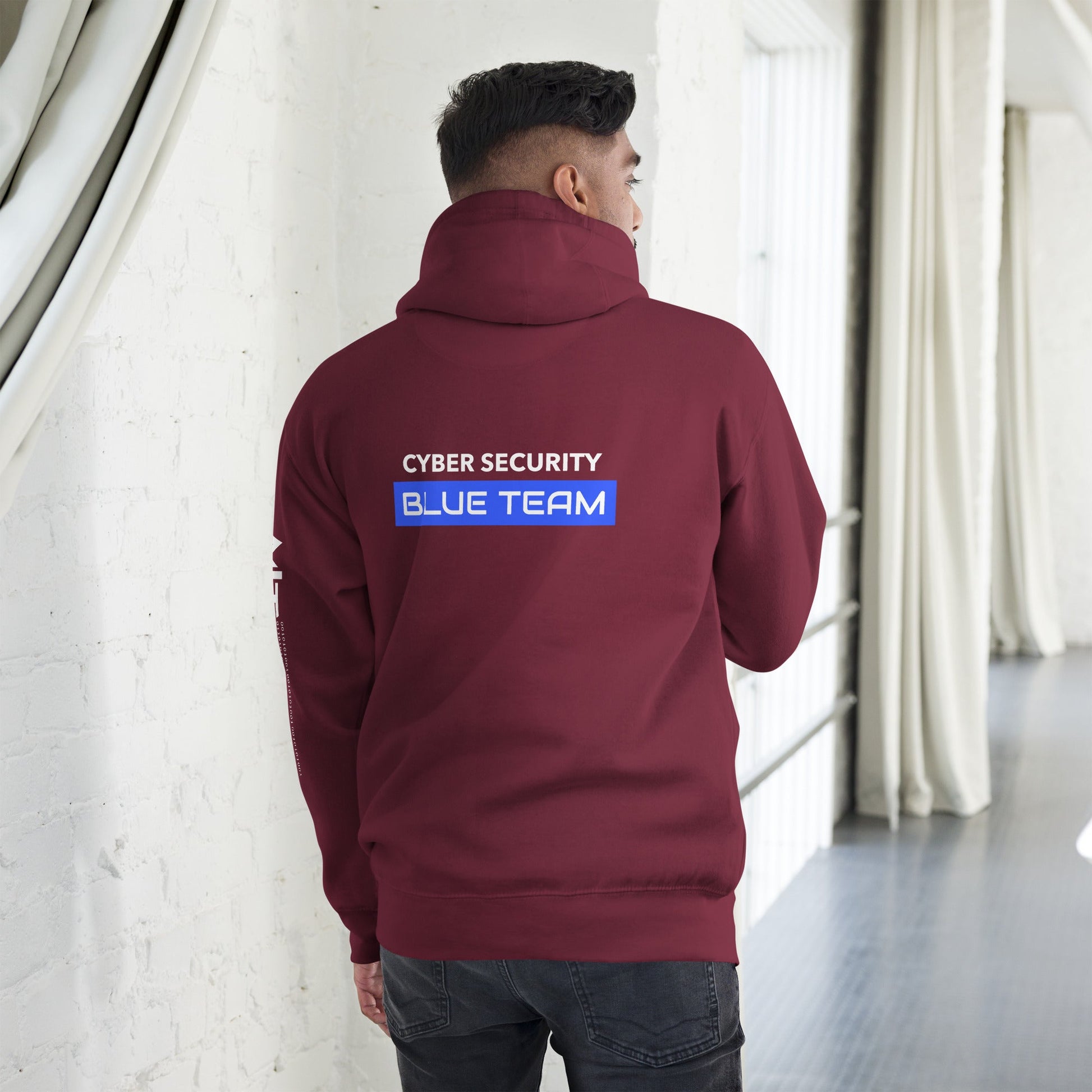 Cyber Security Blue Team V12 - Unisex Hoodie ( Back Print ) by DarkByteGear