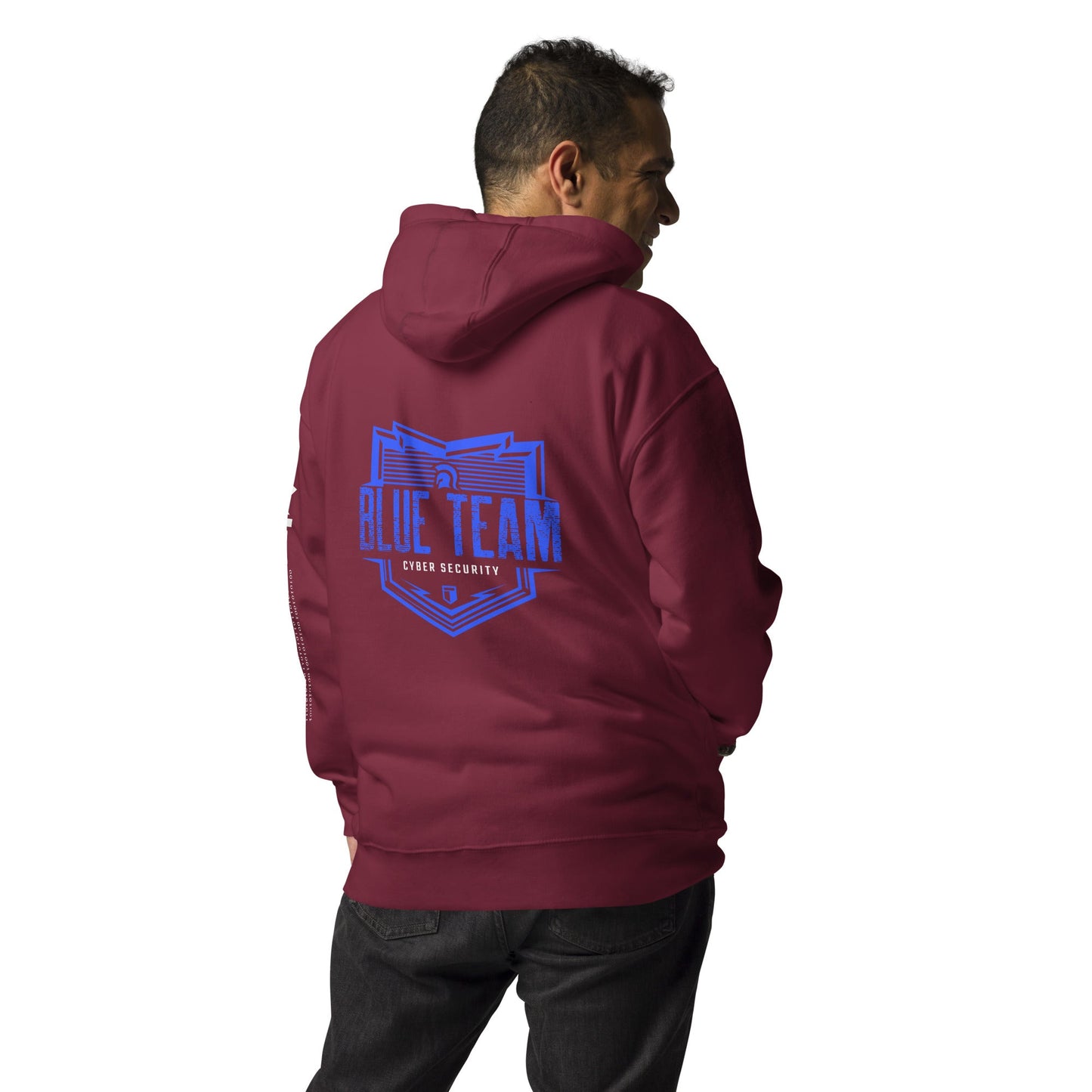 Cyber Security Blue Team V13 - Unisex Hoodie ( Back Print ) by DarkByteGear