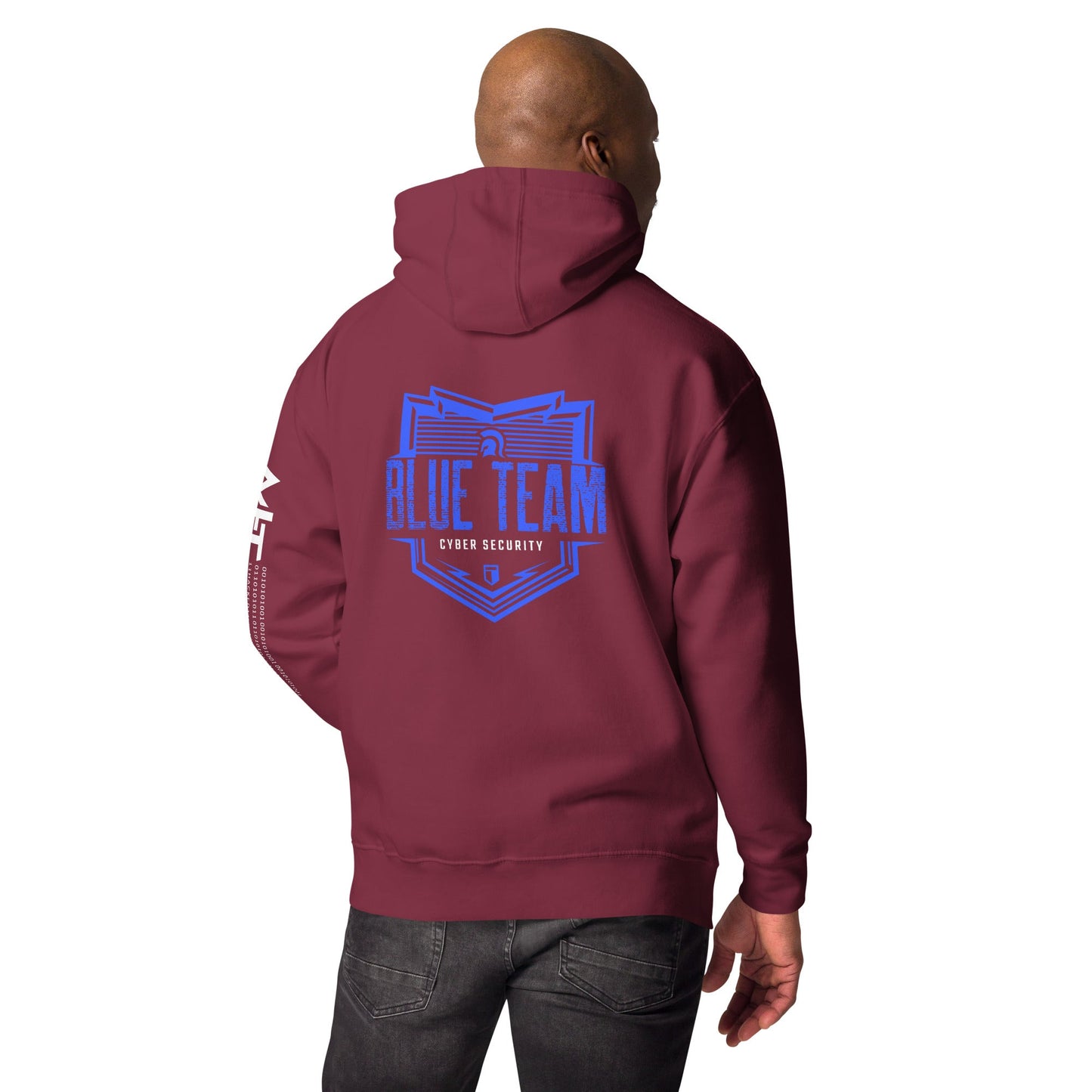Cyber Security Blue Team V13 - Unisex Hoodie ( Back Print ) by DarkByteGear