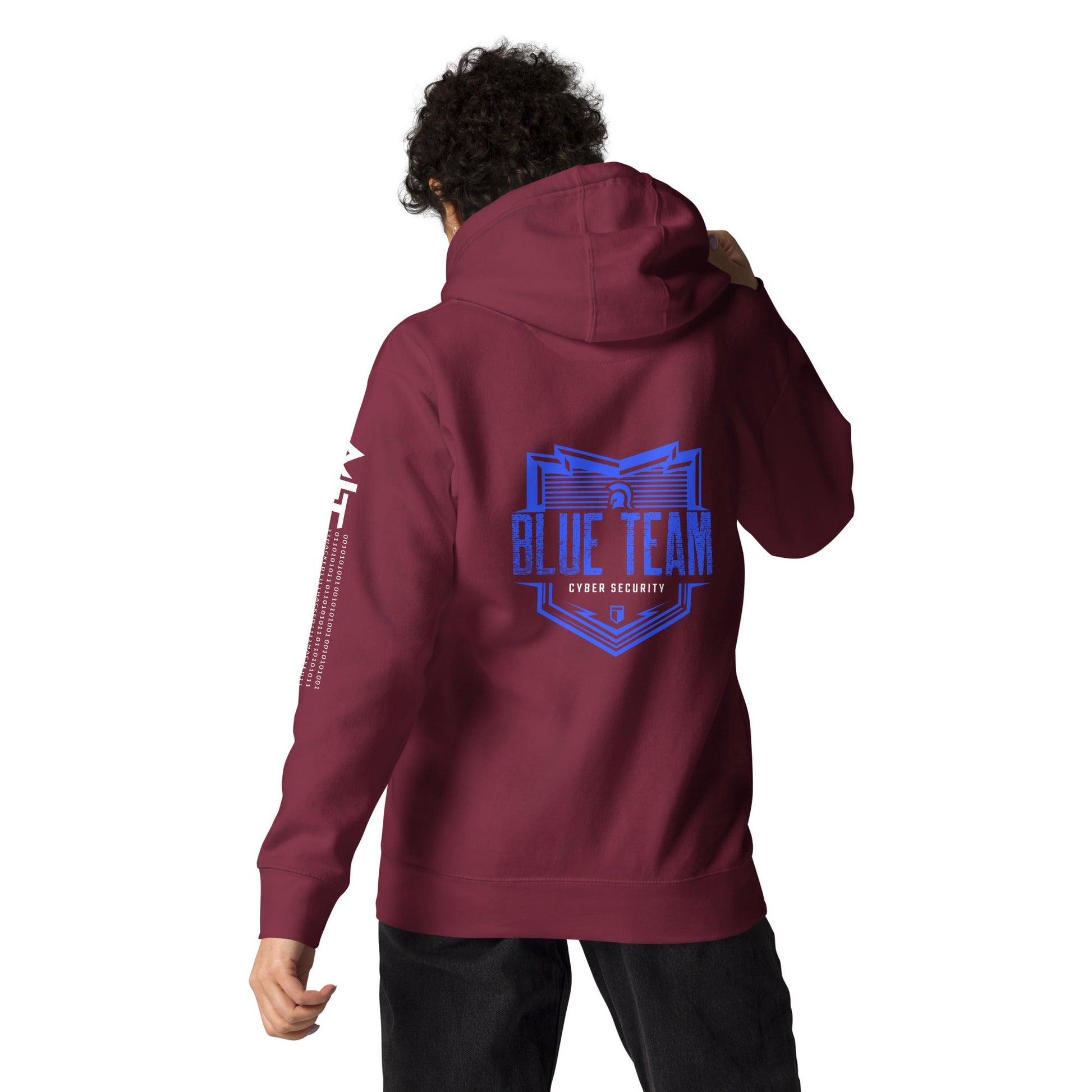 Cyber Security Blue Team V13 - Unisex Hoodie ( Back Print ) by DarkByteGear