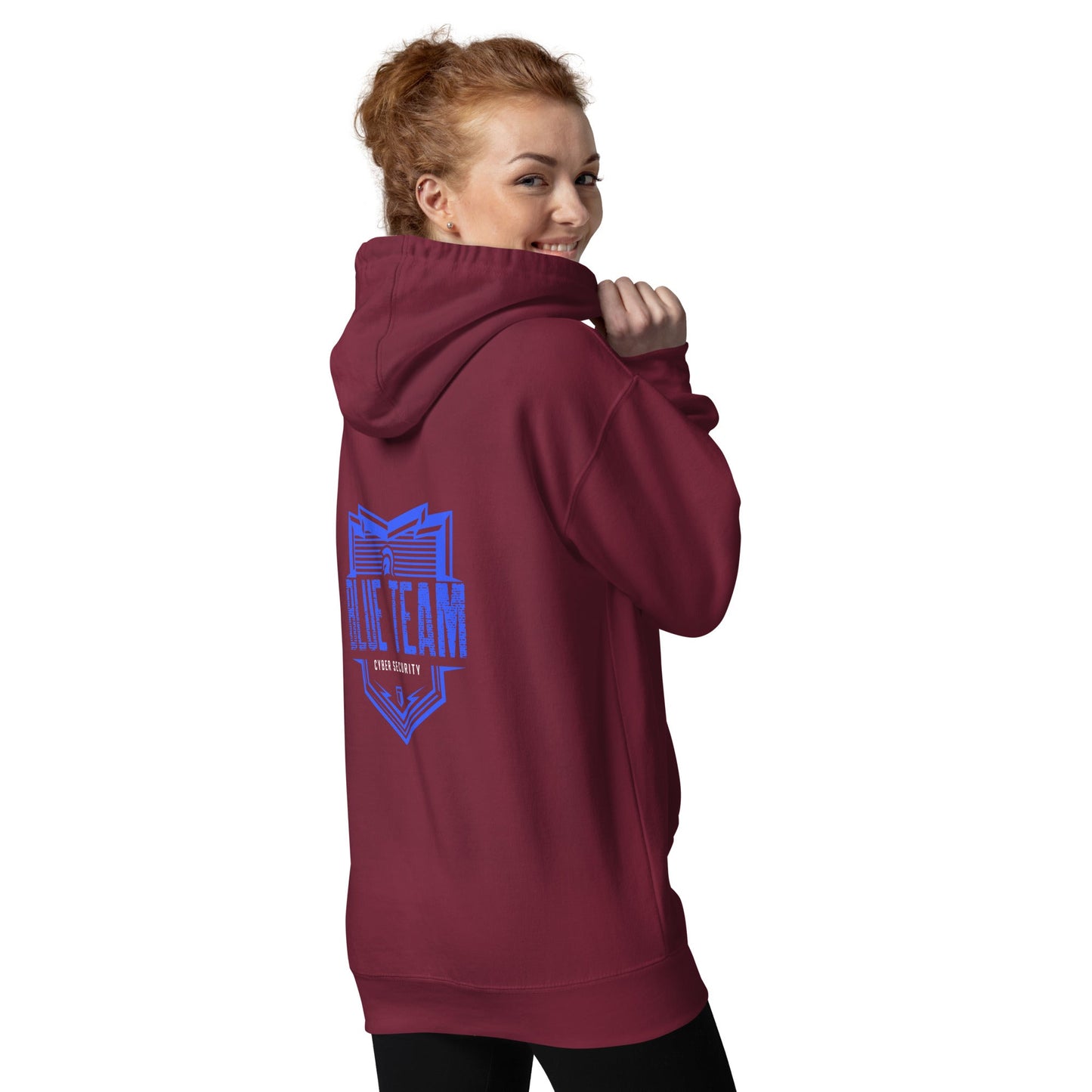 Cyber Security Blue Team V13 - Unisex Hoodie ( Back Print ) by DarkByteGear