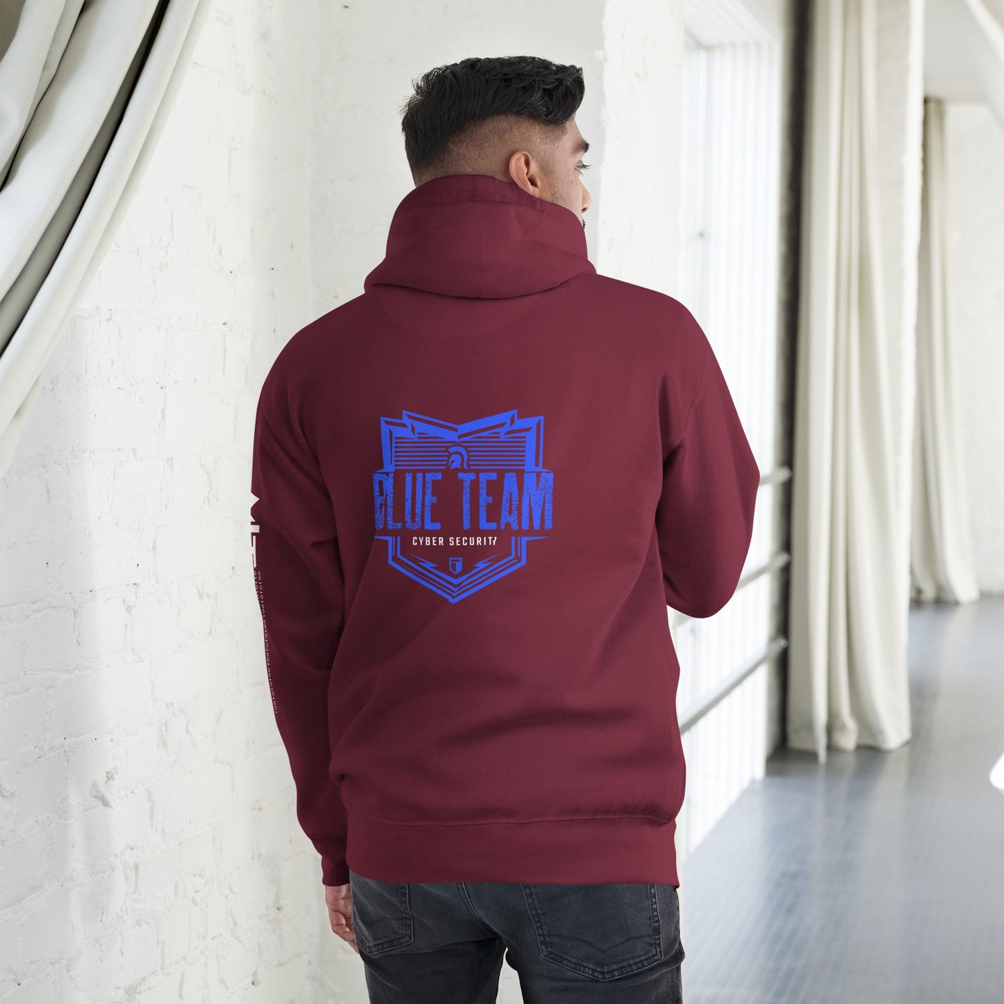 Cyber Security Blue Team V13 - Unisex Hoodie ( Back Print ) by DarkByteGear