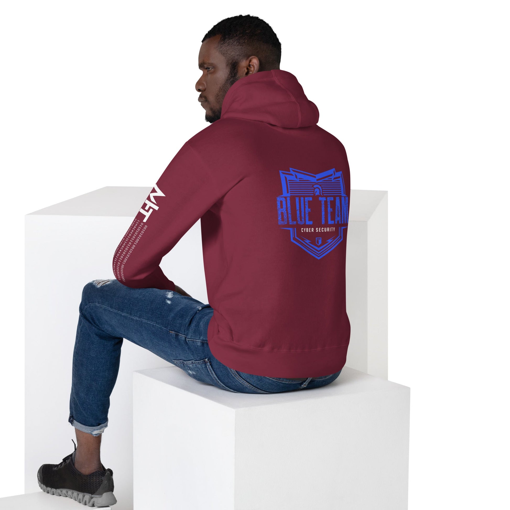Cyber Security Blue Team V13 - Unisex Hoodie ( Back Print ) by DarkByteGear