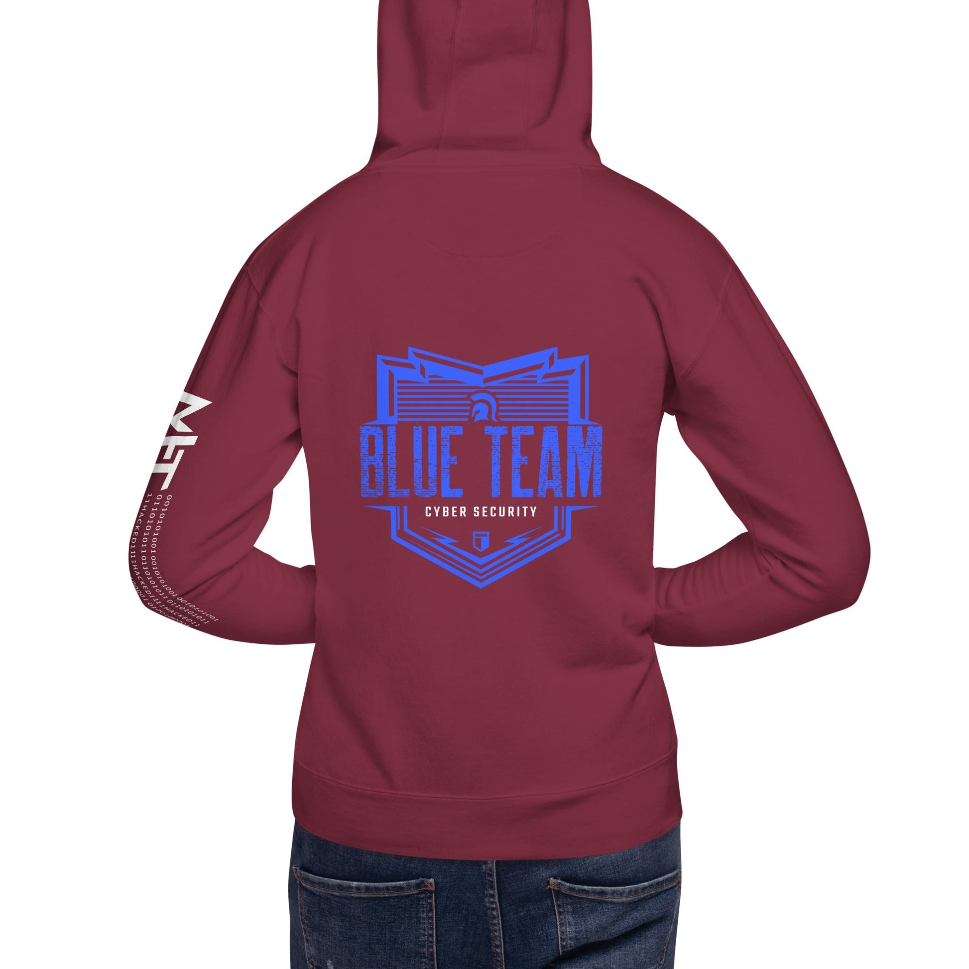 Cyber Security Blue Team V13 - Unisex Hoodie ( Back Print ) by DarkByteGear