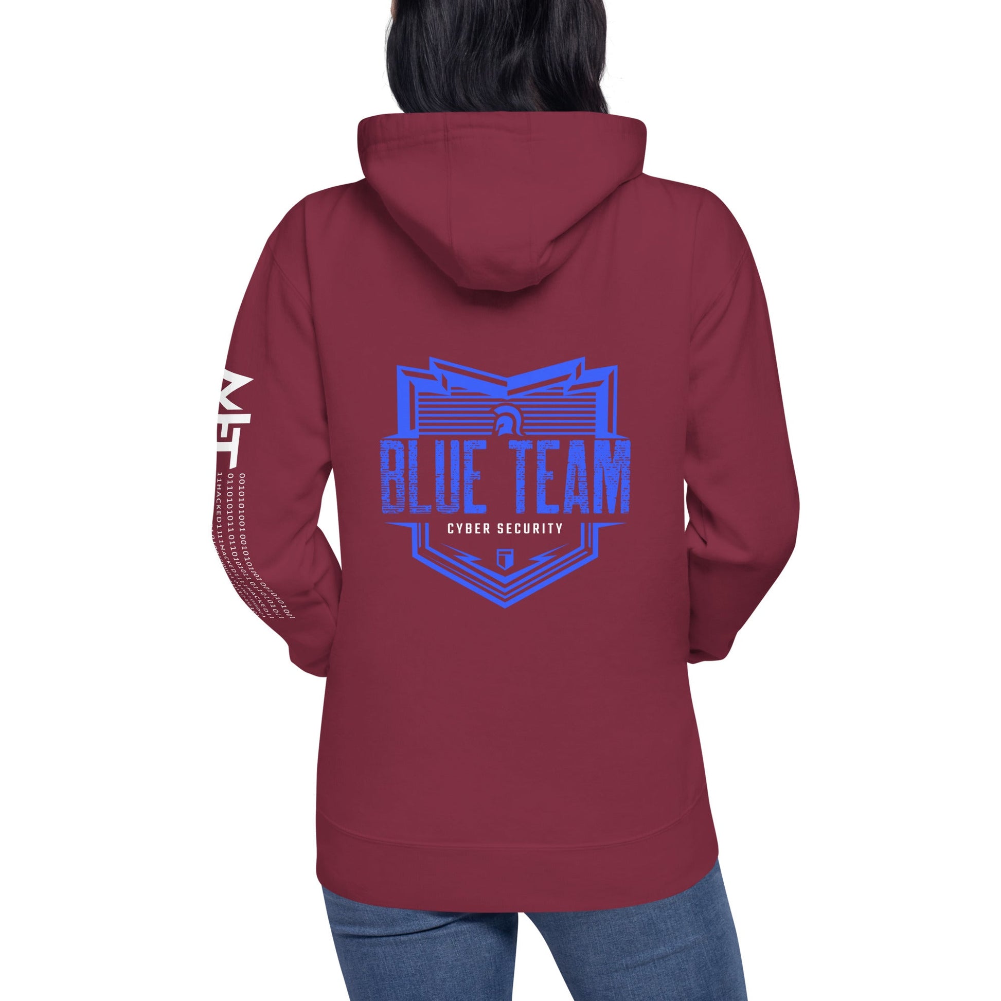 Cyber Security Blue Team V13 - Unisex Hoodie ( Back Print ) by DarkByteGear