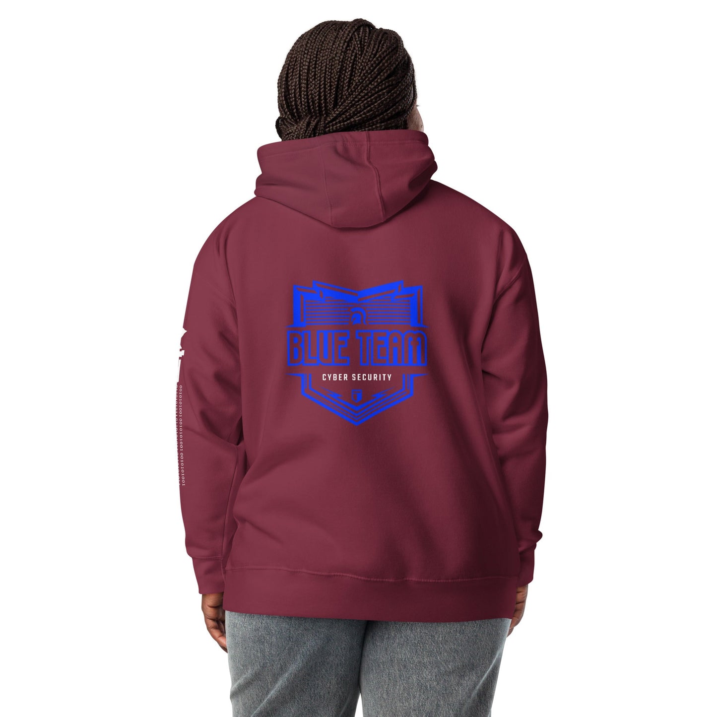 Cyber Security Blue Team 16 - Unisex Hoodie ( Back Print ) by DarkByteGear