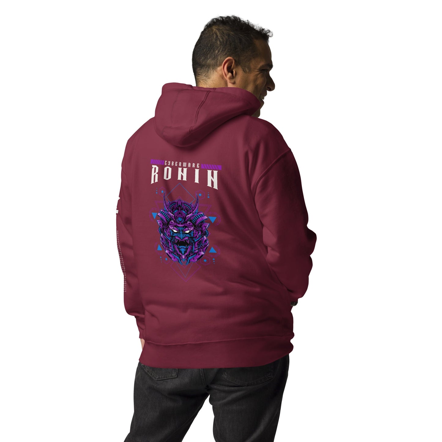CyberWare Ronin - Unisex Hoodie ( Back Print ) by DarkByteGear