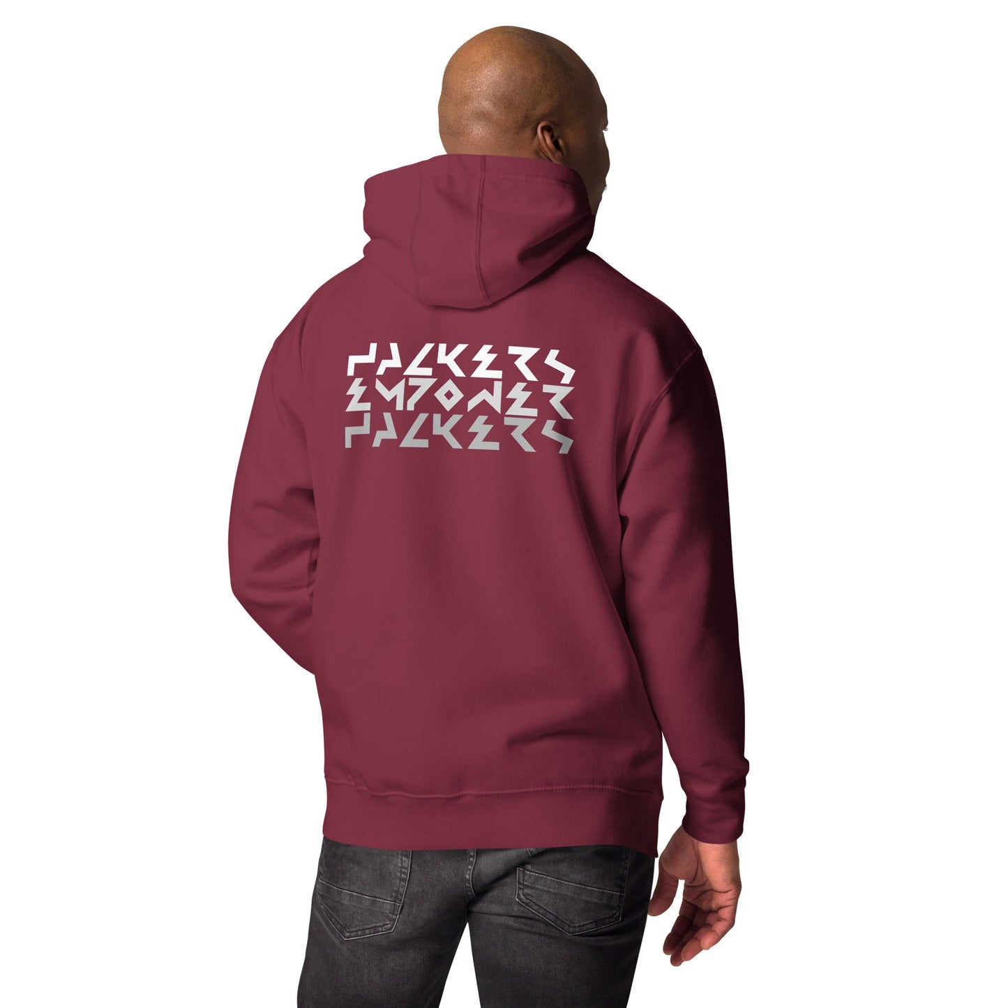 Hackers Empower Hackers V5 - Unisex Hoodie ( Back Print ) by DarkByteGear