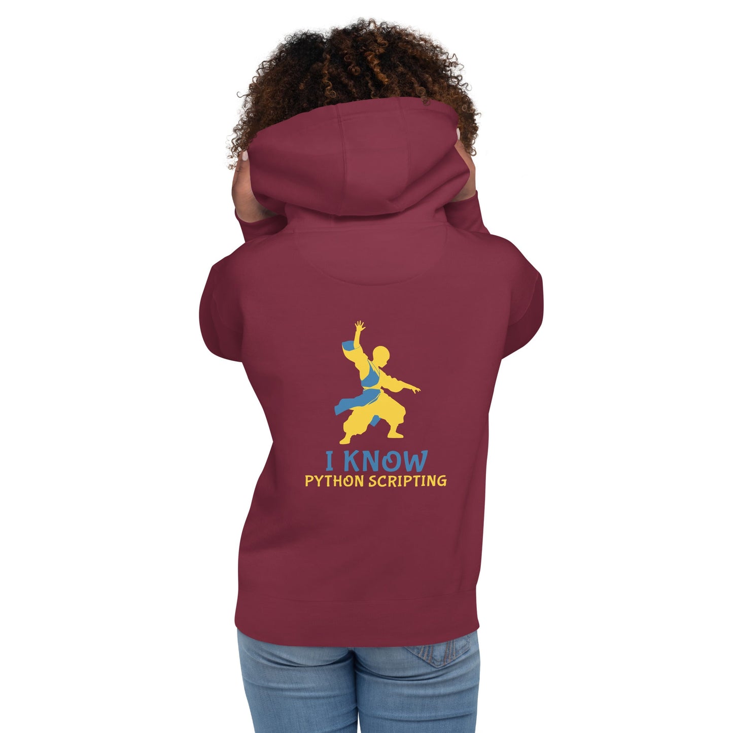 I Know Python Scripting - Unisex Hoodie ( Back Print ) by DarkByteGear