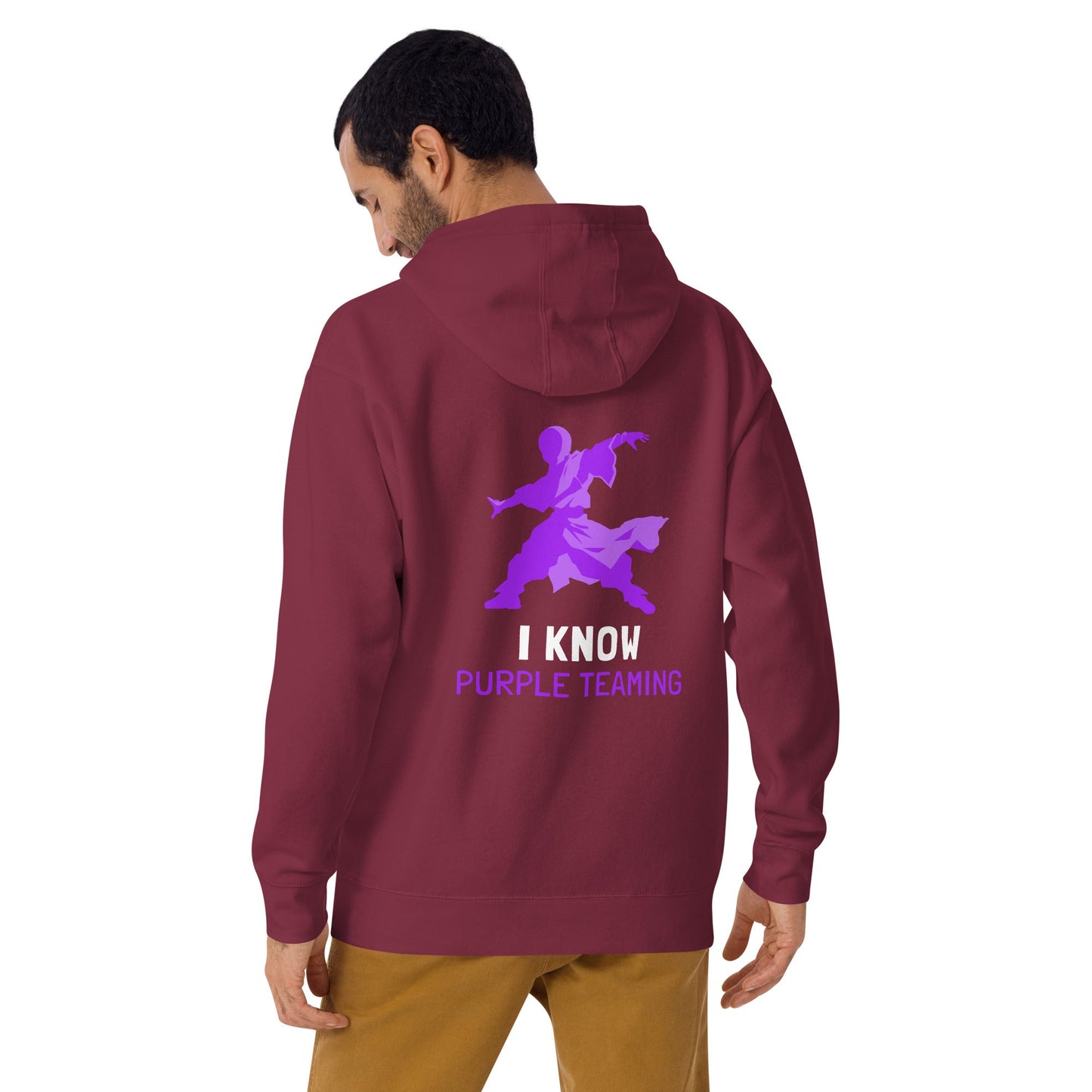 I Know Purple Teaming - Unisex Hoodie ( Back Print ) by DarkByteGear