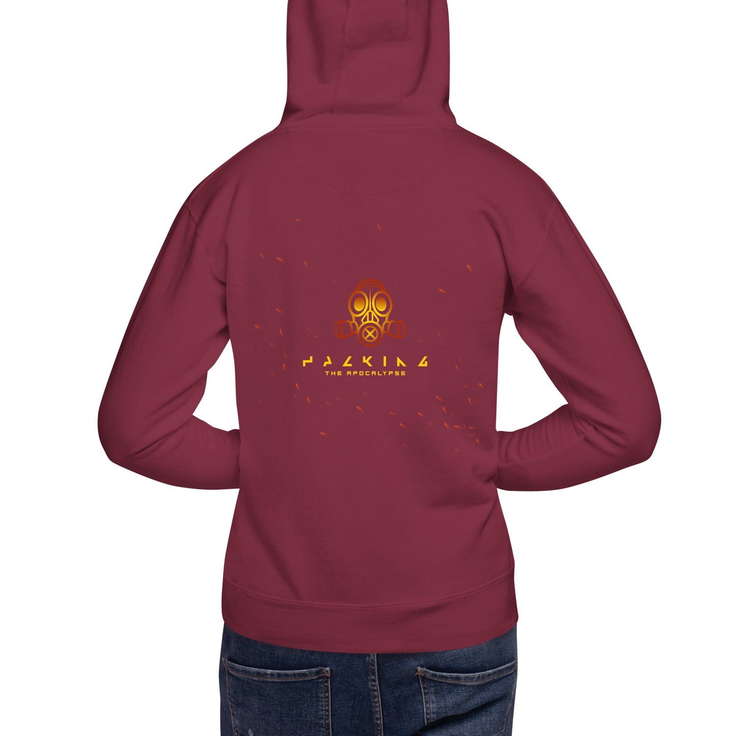 Hacking the apocalypse - Unisex Hoodie ( Back Print ) by DarkByteGear