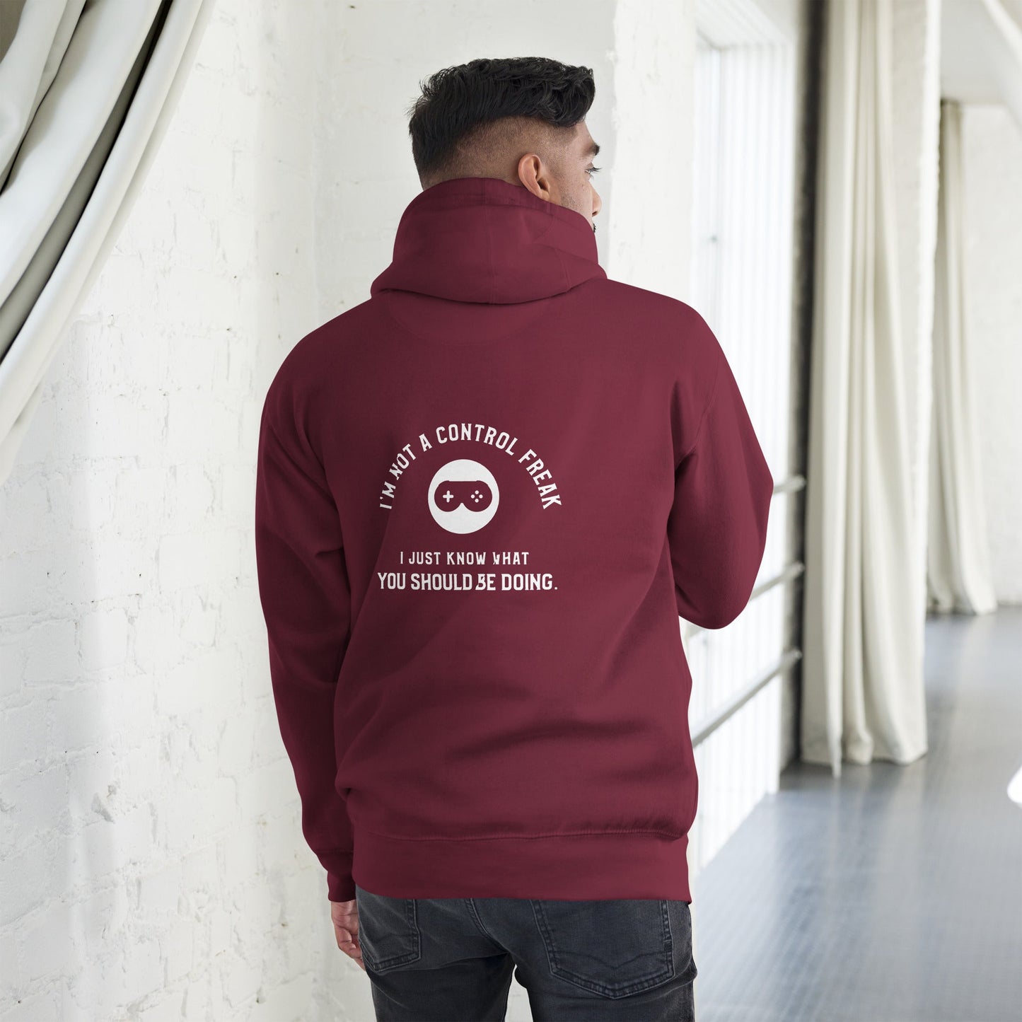 I am not a Control freak, I just Know what you should be doing - Unisex Hoodie ( Back Print ) by DarkByteGear
