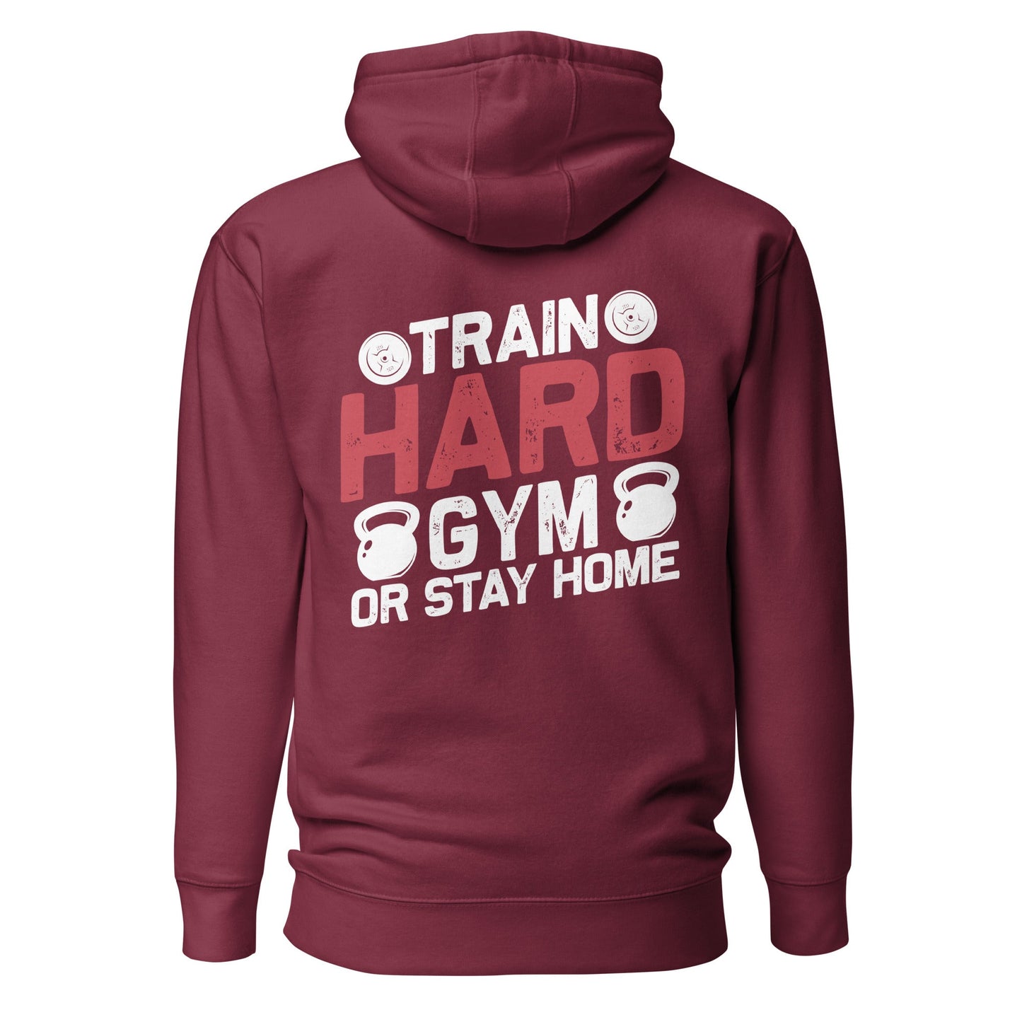Train Hard - Unisex Hoodie (back print) by DarkByteGear