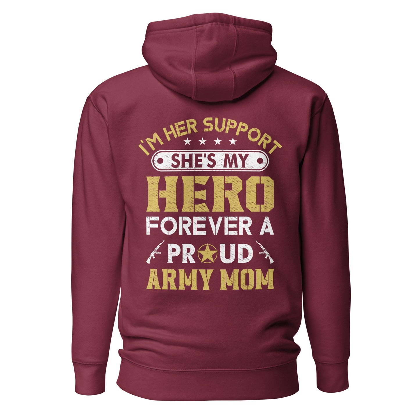 I'm her support - Unisex Hoodie (back print) by DarkByteGear