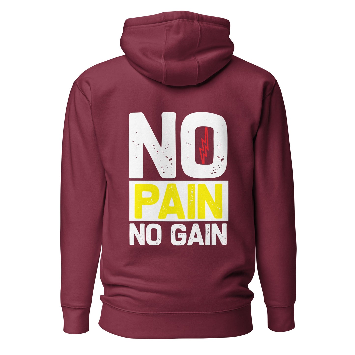 No Pain No Gain - Unisex Hoodie ( Back Print ) by DarkByteGear