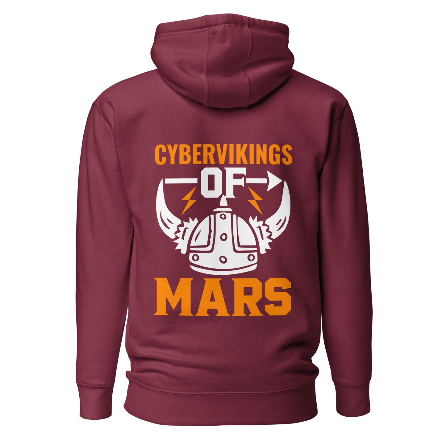 Cyberviking of Mars - Unisex Hoodie ( Back Print ) by DarkByteGear