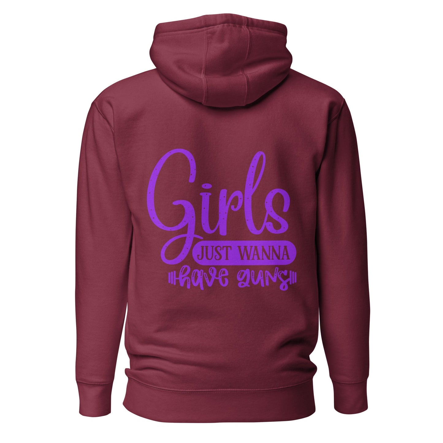 Girls just wanna have guns - Unisex Hoodie ( Back Print ) by DarkByteGear