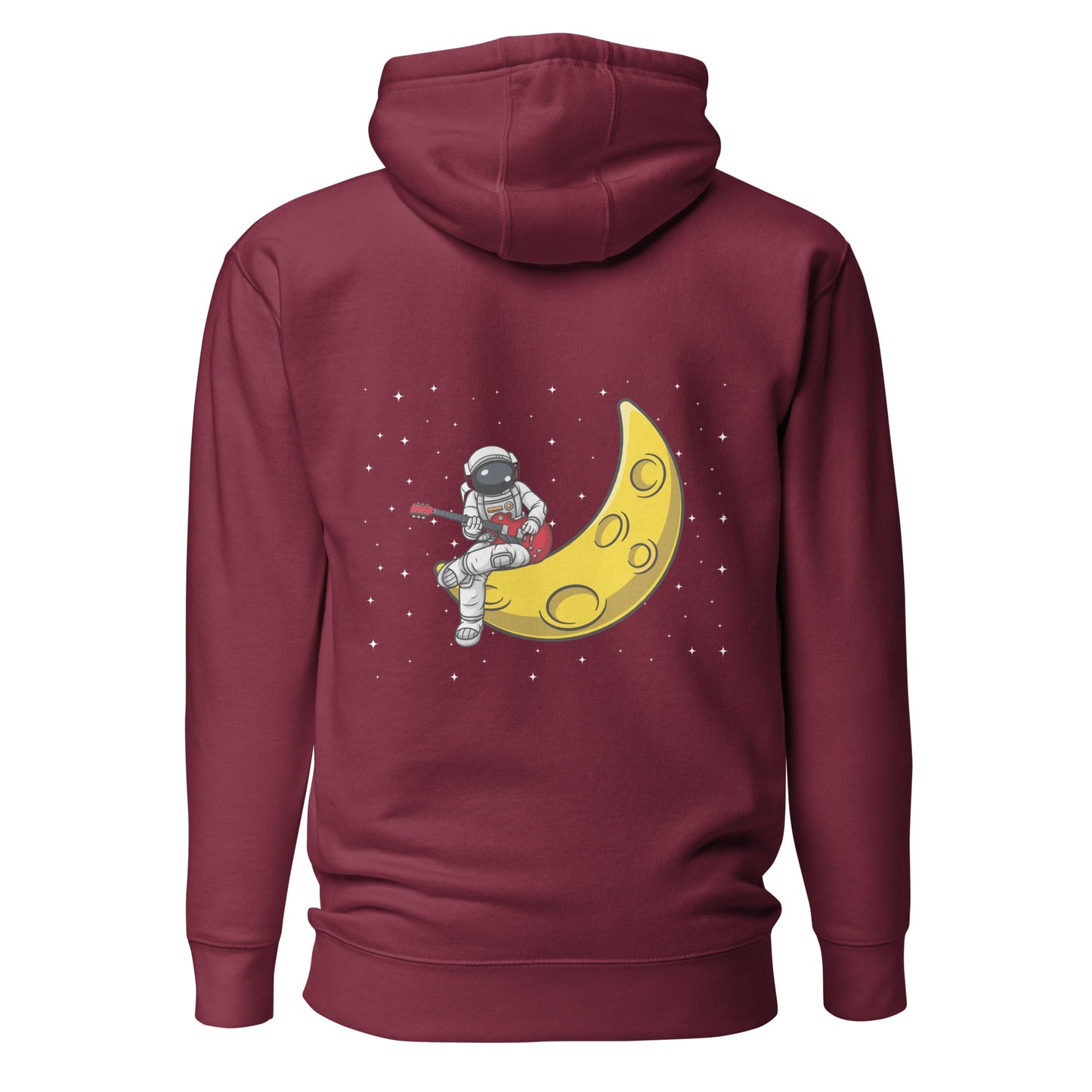 Astronaut Playing - Unisex Hoodie ( Back Print ) by DarkByteGear