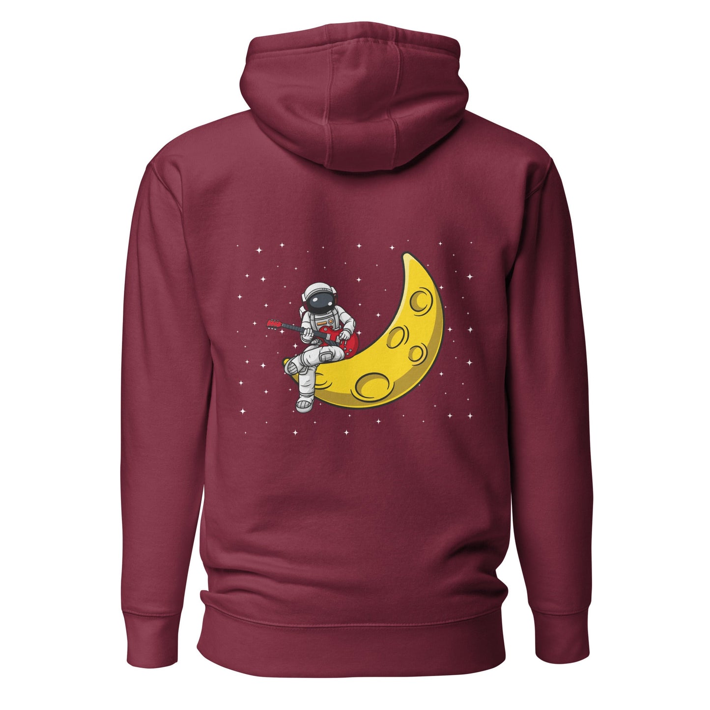 Astronaut Playing - Unisex Hoodie ( Back Print ) by DarkByteGear