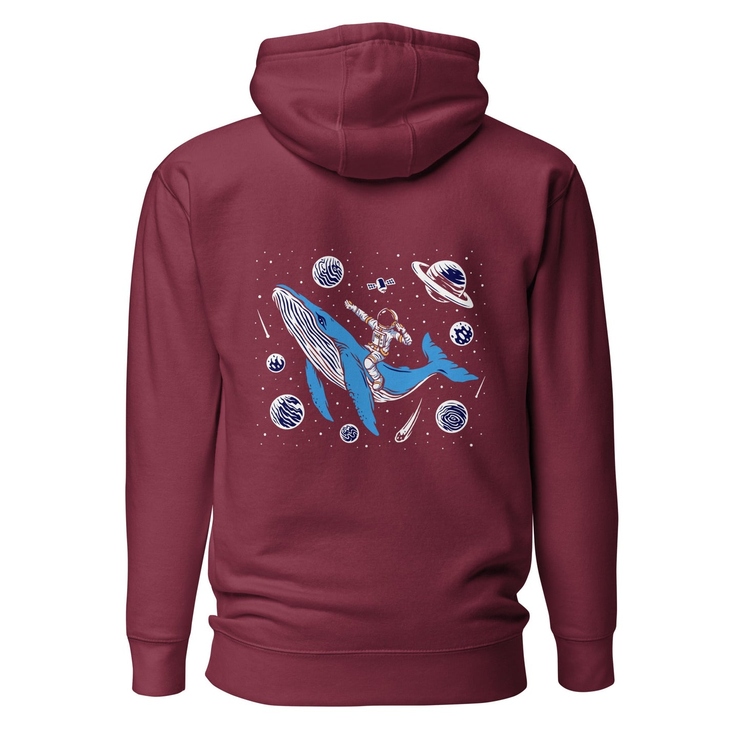 Ride a Whale - Unisex Hoodie ( Back Print ) by DarkByteGear