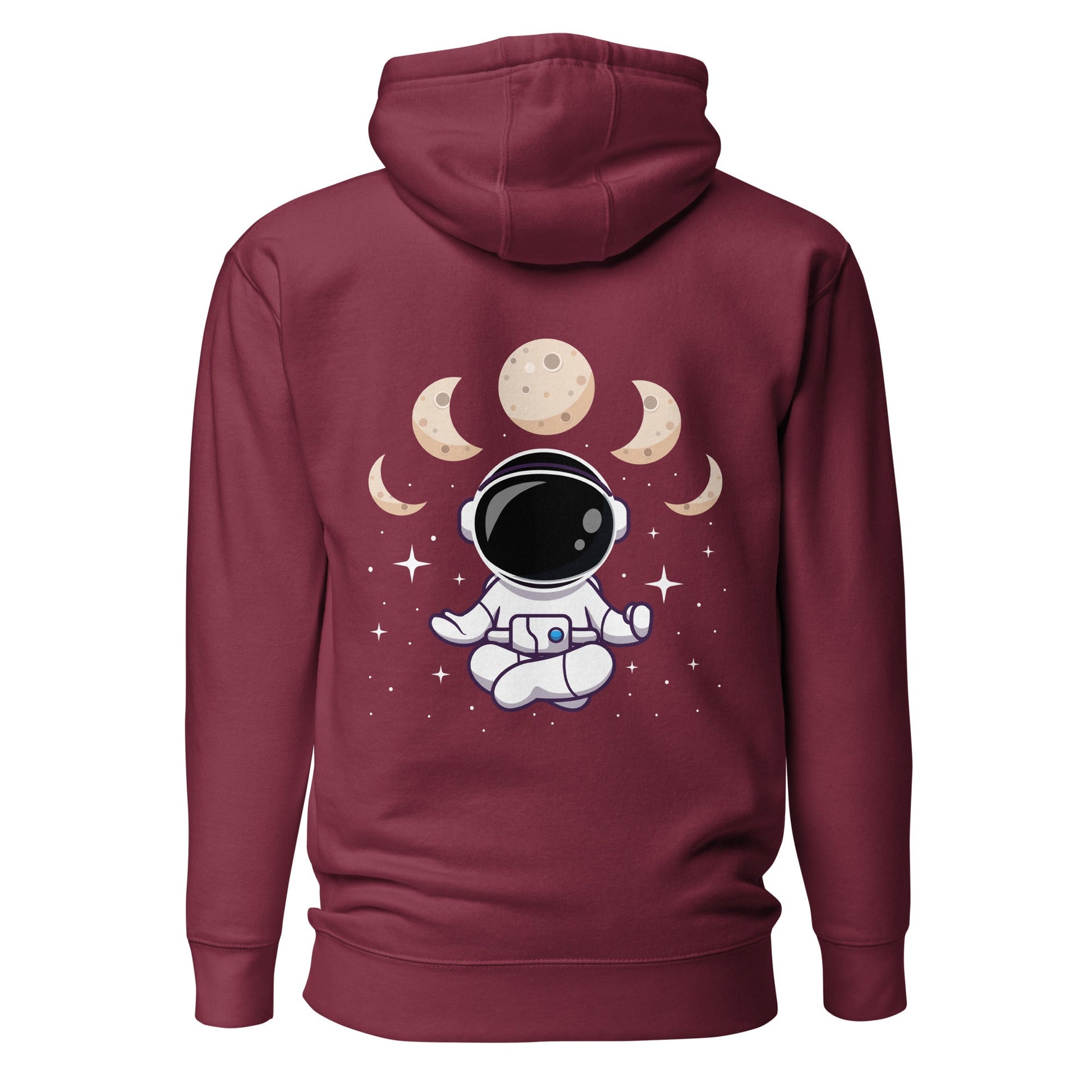 Astronaut Meditation - Unisex Hoodie ( Back Print ) by DarkByteGear