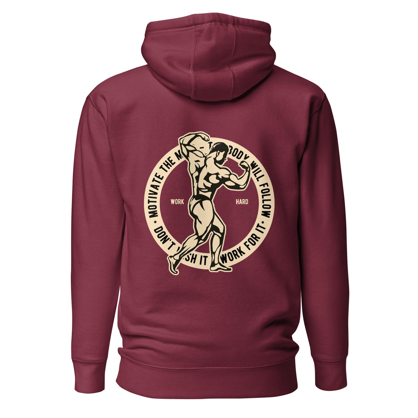 Motivate the Mind - Unisex Hoodie ( Back Print ) by DarkByteGear
