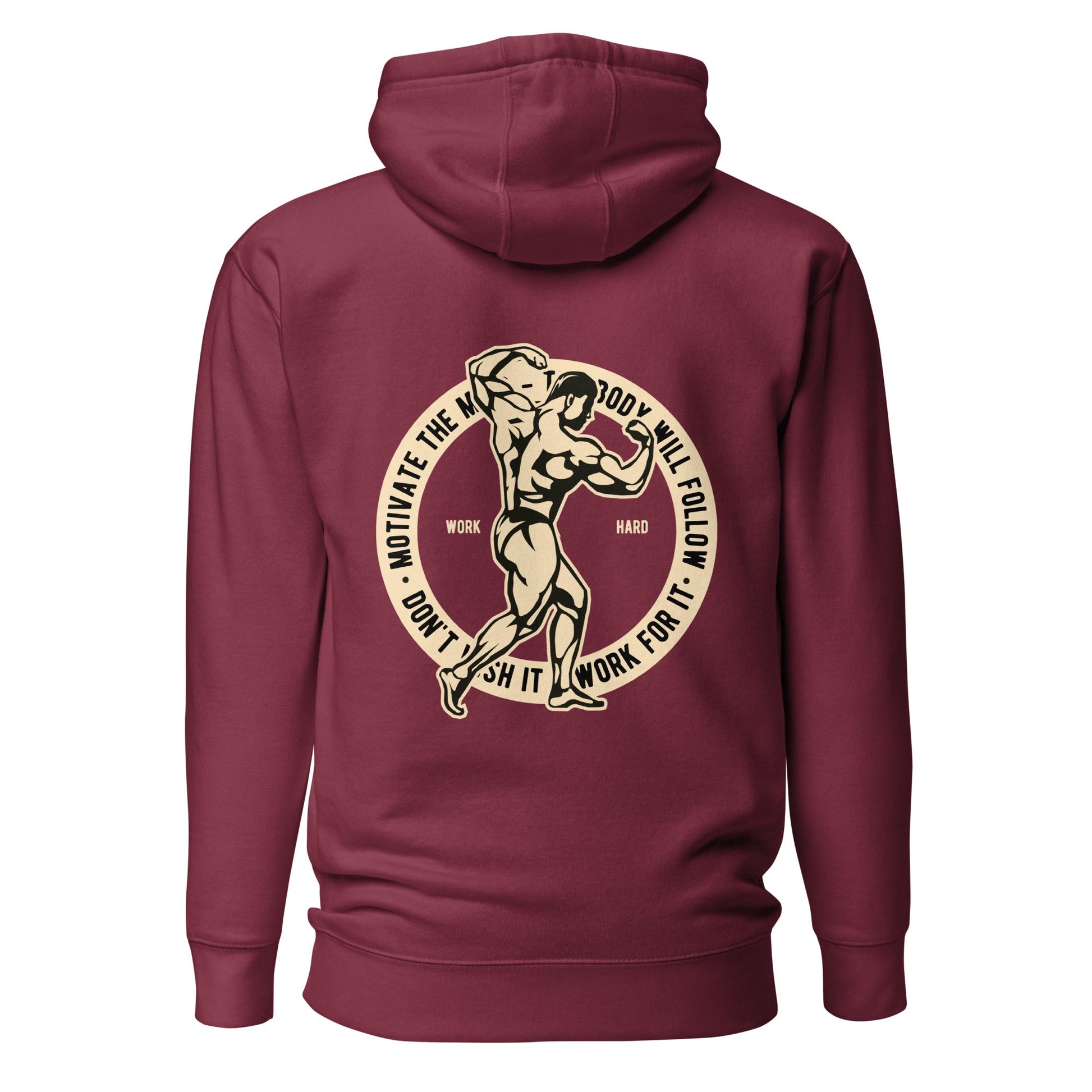 Motivate the Mind - Unisex Hoodie ( Back Print ) by DarkByteGear