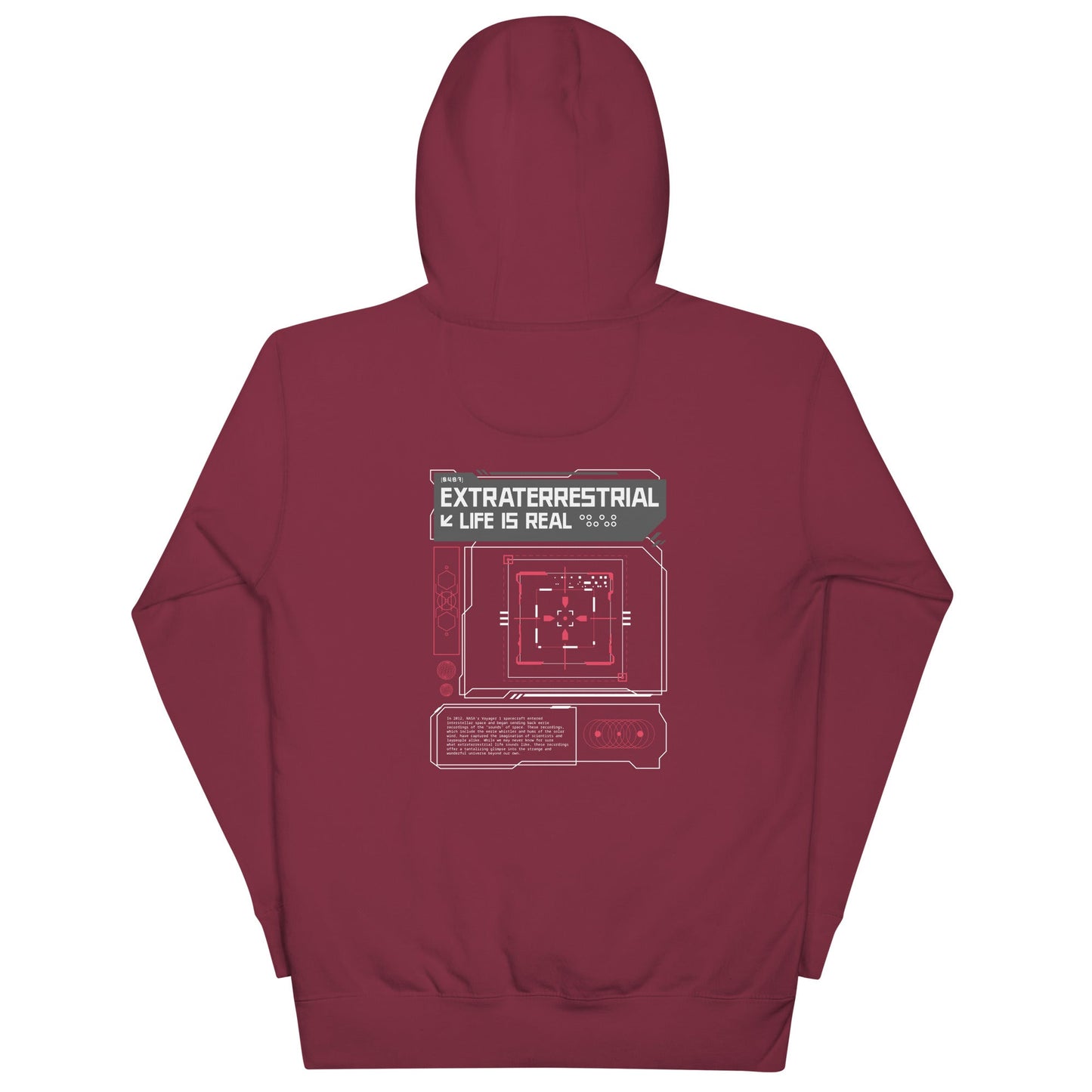 Extraterrestrial life is real - Unisex Hoodie (back print) by DarkByteGear