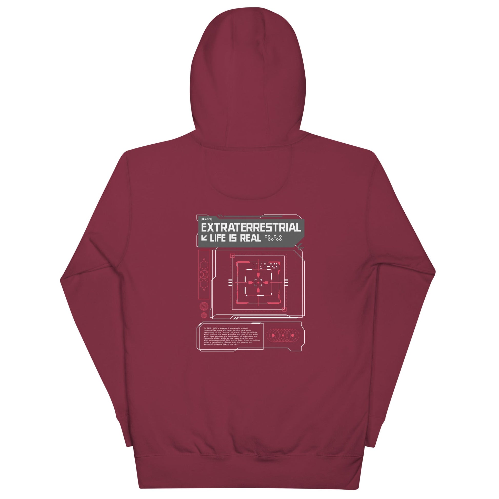 Extraterrestrial life is real - Unisex Hoodie (back print) by DarkByteGear