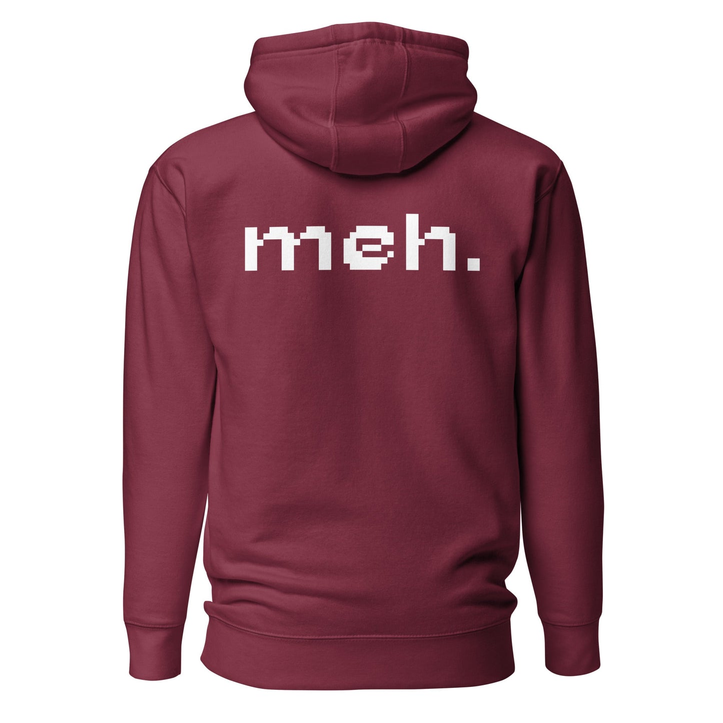 Meh - Unisex Hoodie (back print) by DarkByteGear
