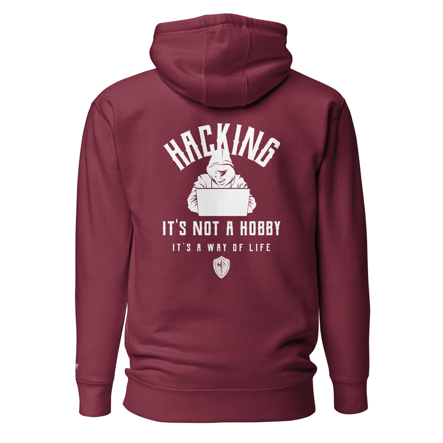Hacking It's not a hobby; it's a way of life - Unisex Hoodie (back print) by DarkByteGear