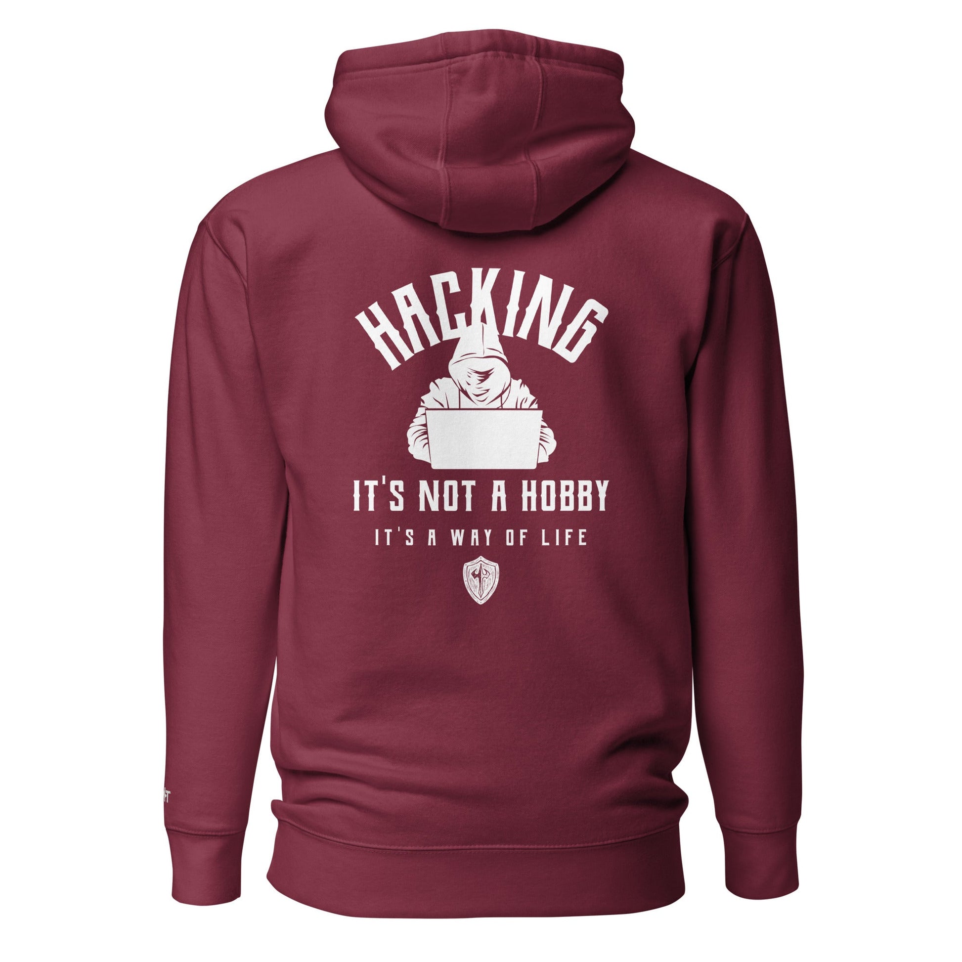 Hacking It's not a hobby; it's a way of life - Unisex Hoodie (back print) by DarkByteGear