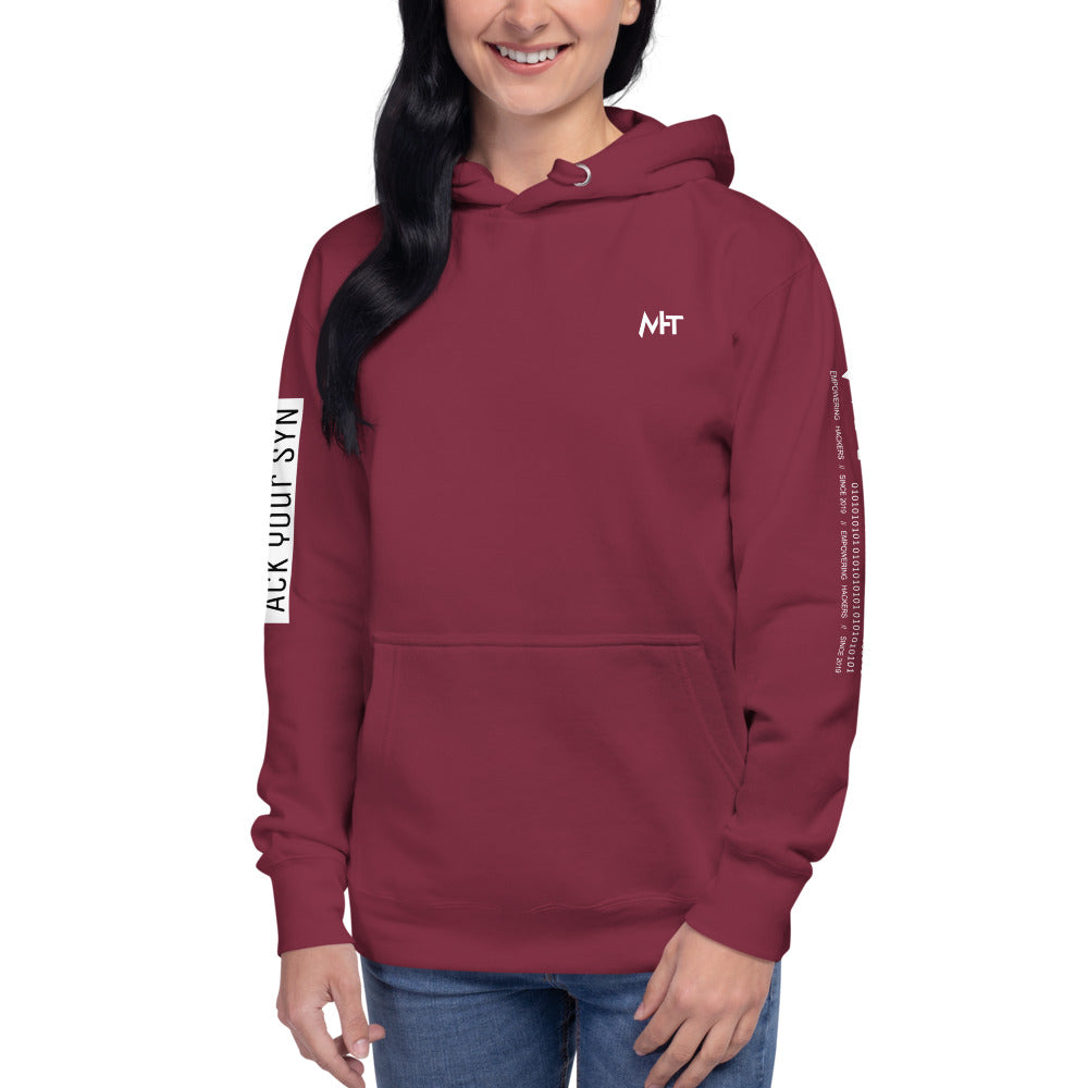 No, I will not ACK your SYN - Unisex Hoodie (back print) by DarkByteGear