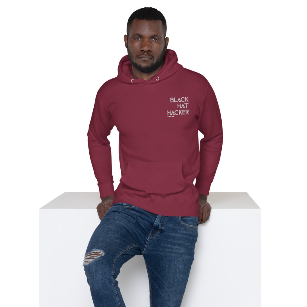 Black Hat Hacker - Unisex Hoodie (embroidery) by DarkByteGear