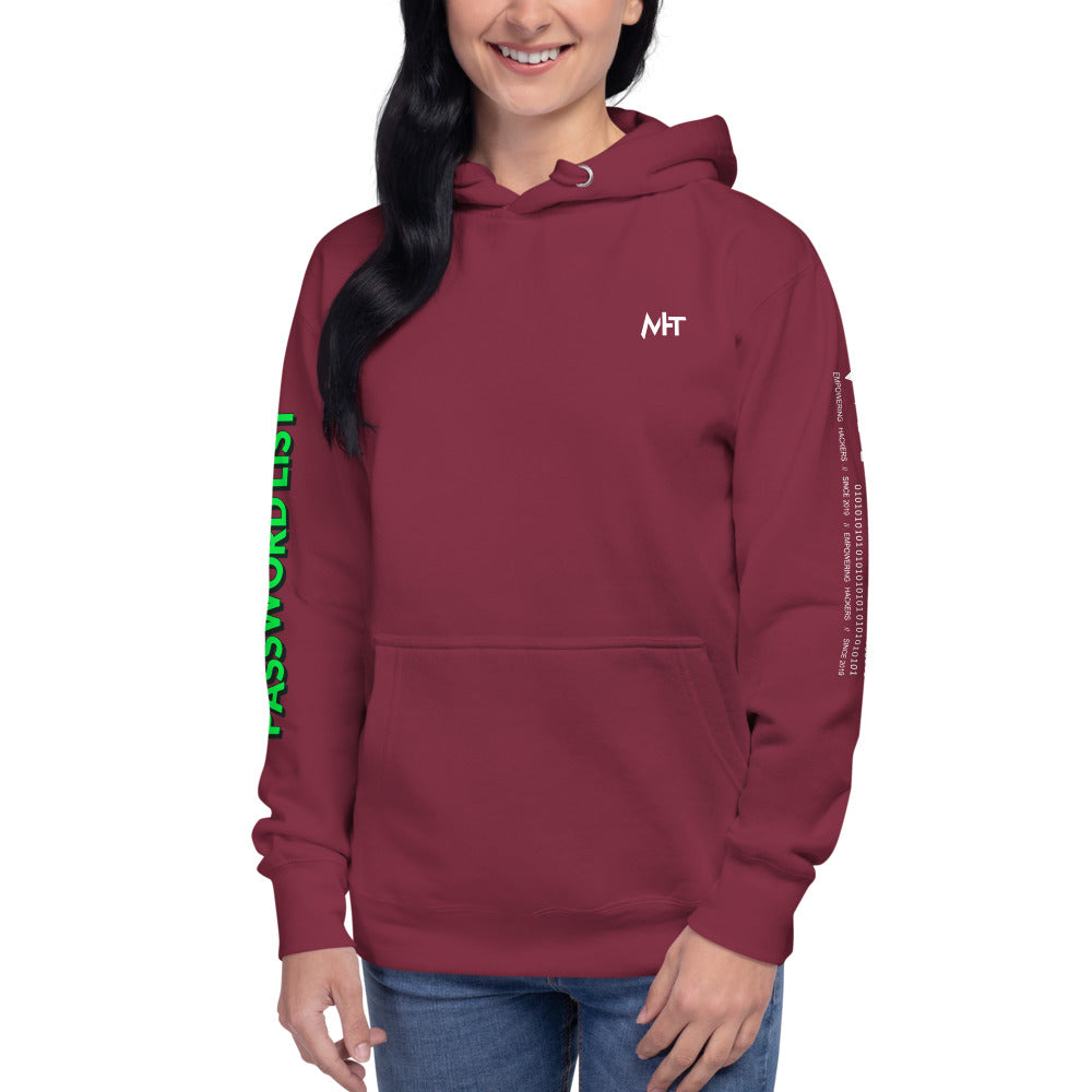 Password List - Unisex Hoodie (back print ) by DarkByteGear